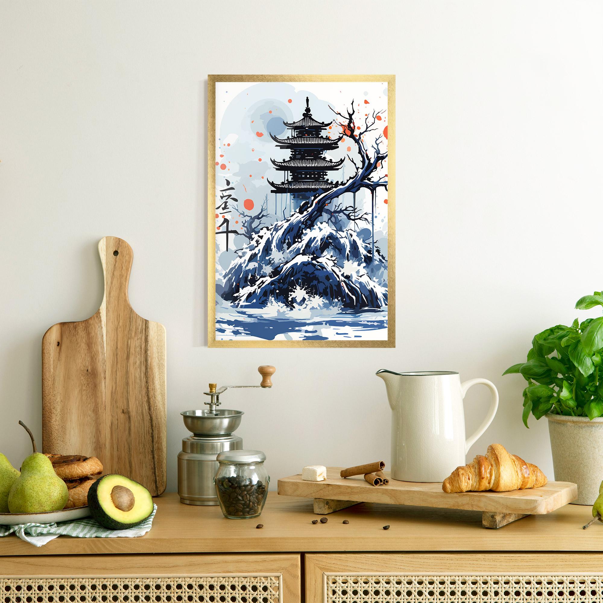 Gerahmte Poster Asiatic Winter Art mockup 8