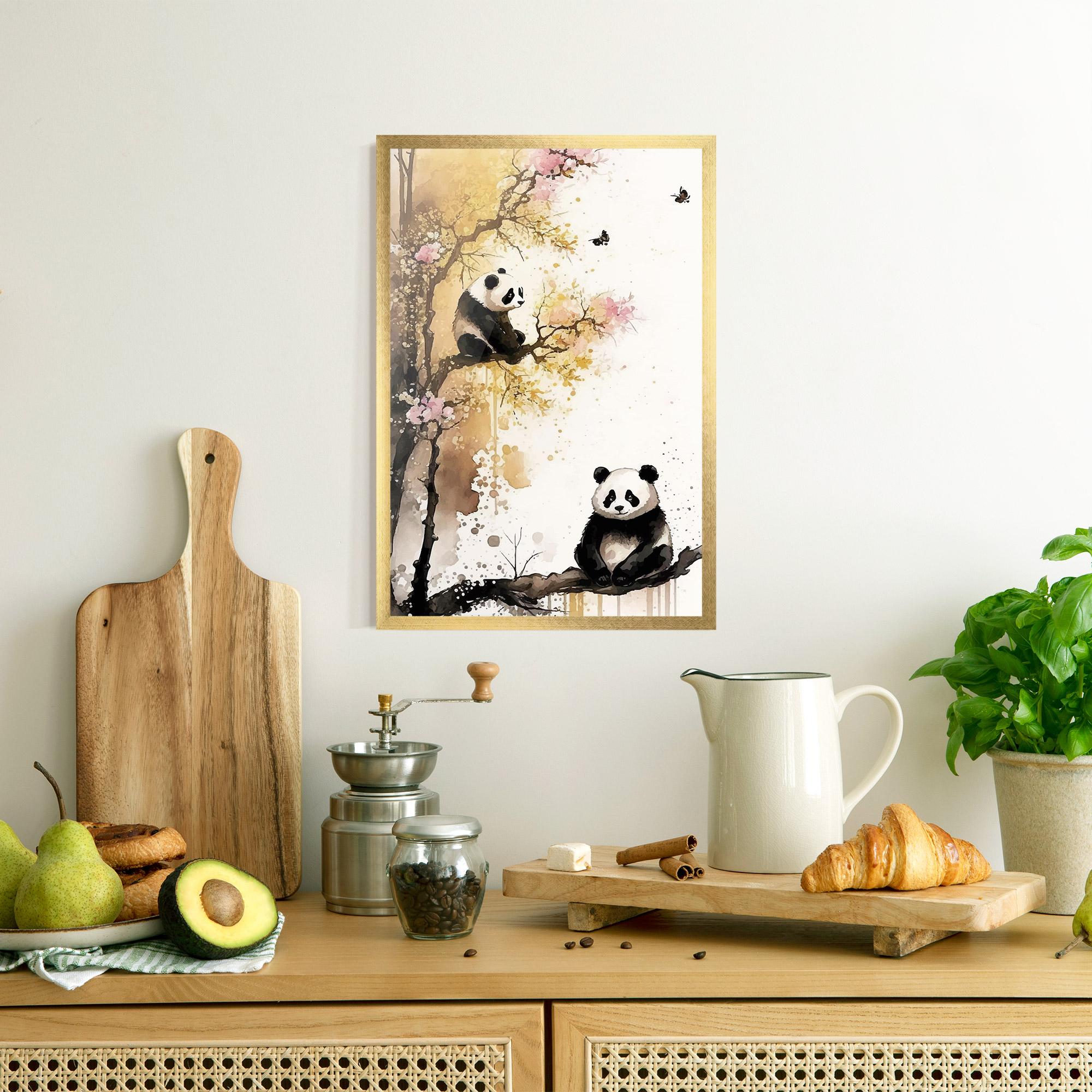 Gerahmte Poster Panda Asiatic View mockup 8