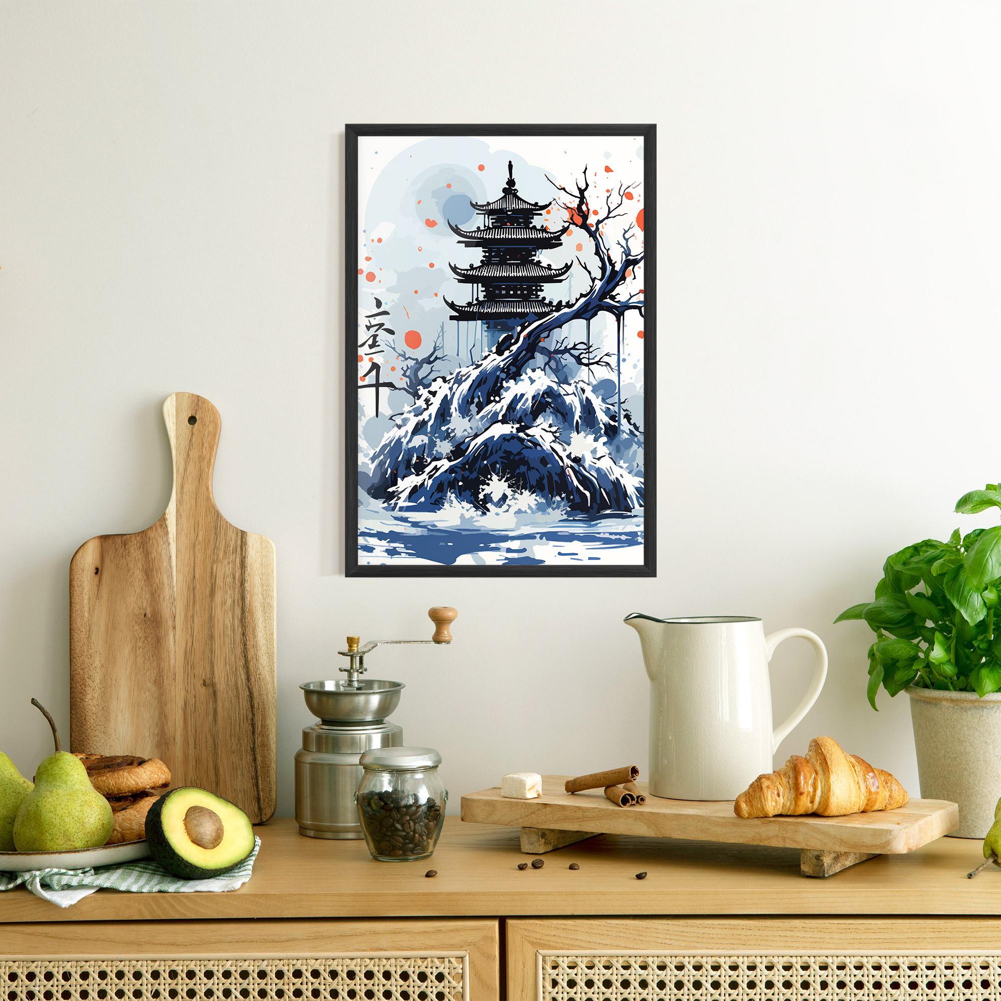 Gerahmte Poster Asiatic Winter Art mockup 8