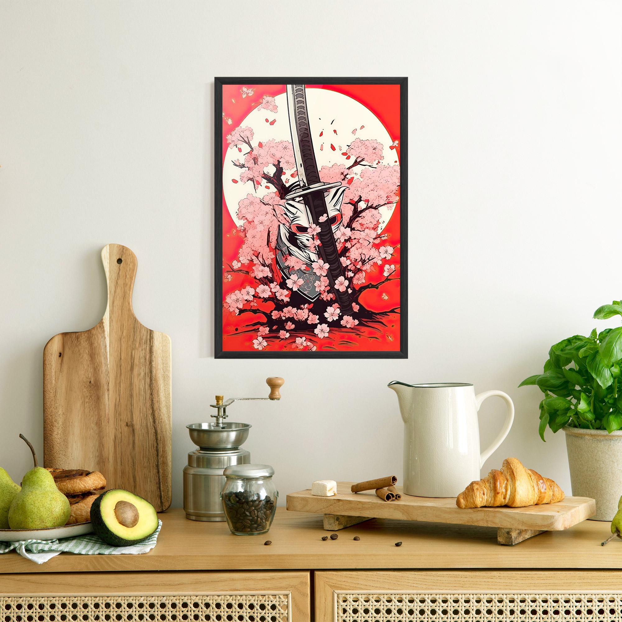 Gerahmte Poster Katana Art mockup 8