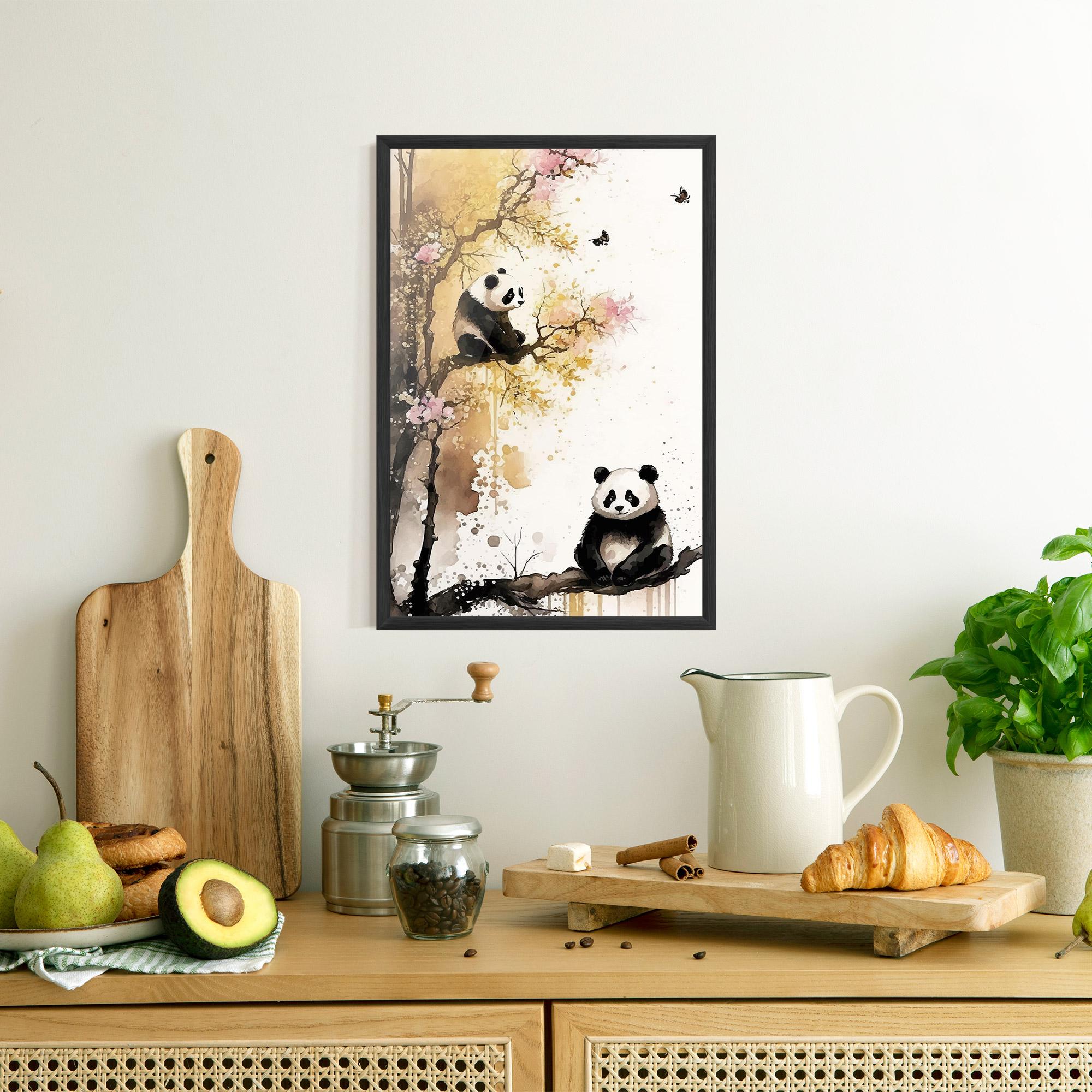 Gerahmte Poster Panda Asiatic View mockup 8