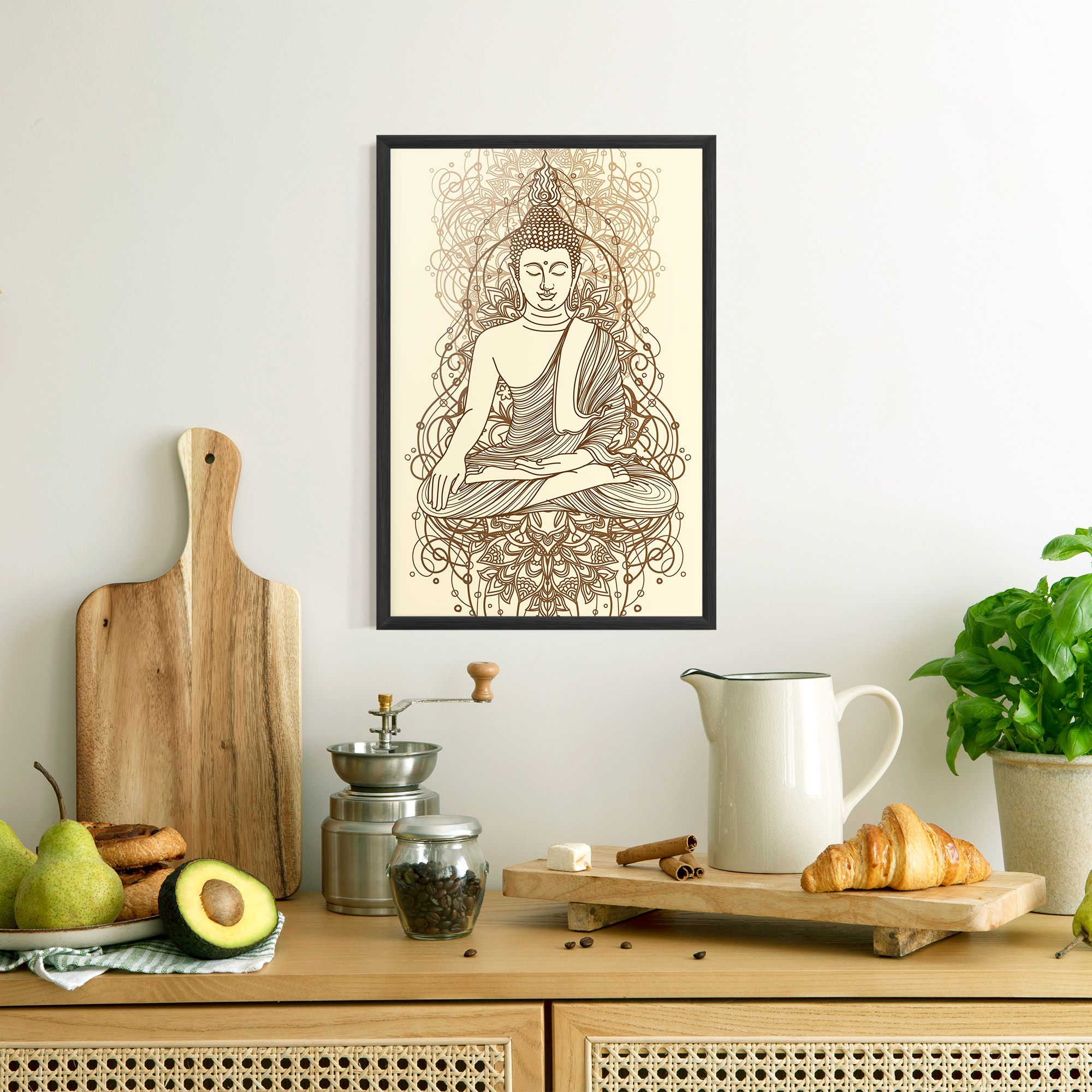 Brown Line Buddha mockup 8