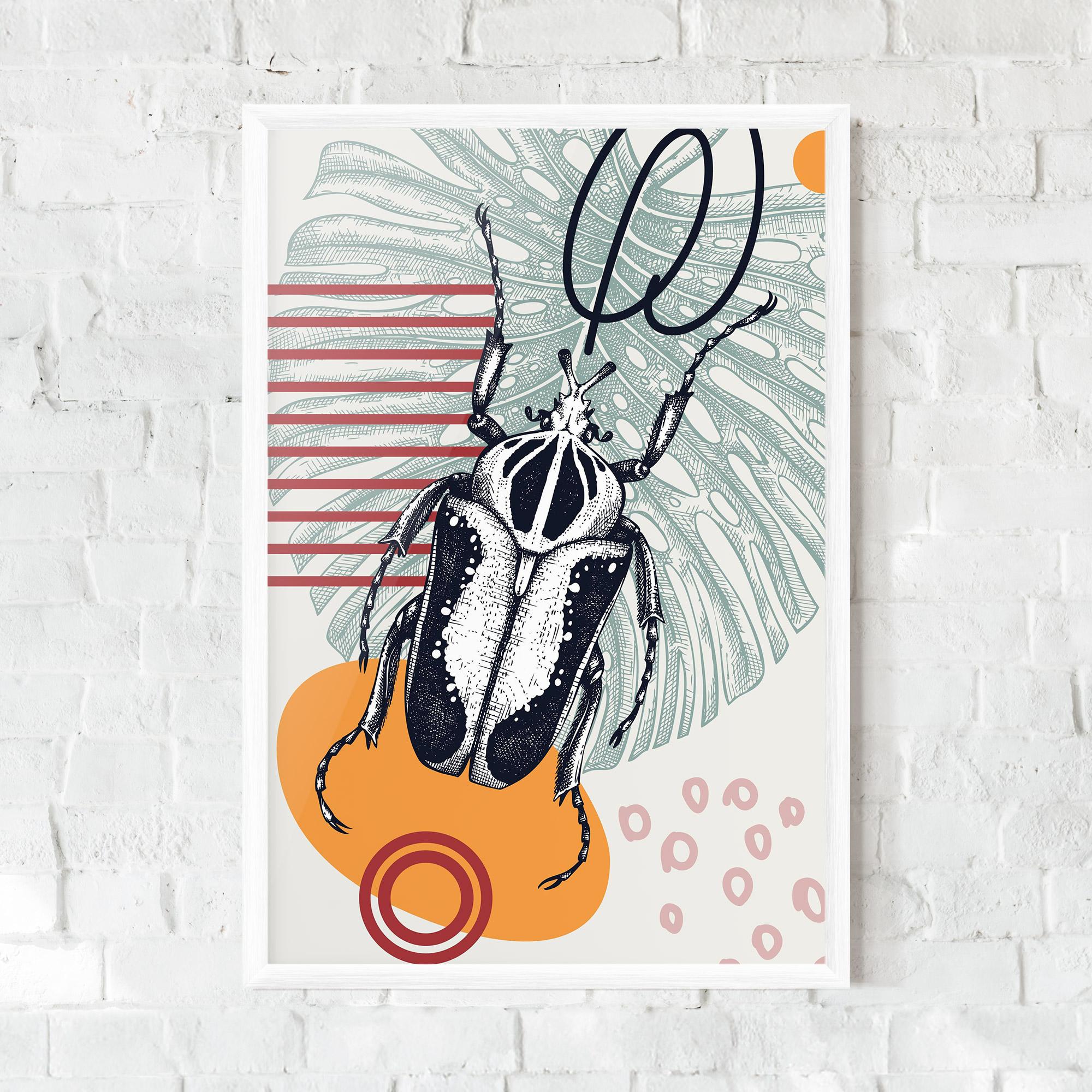 Gerahmte Poster Insects Art Collage mockup 0