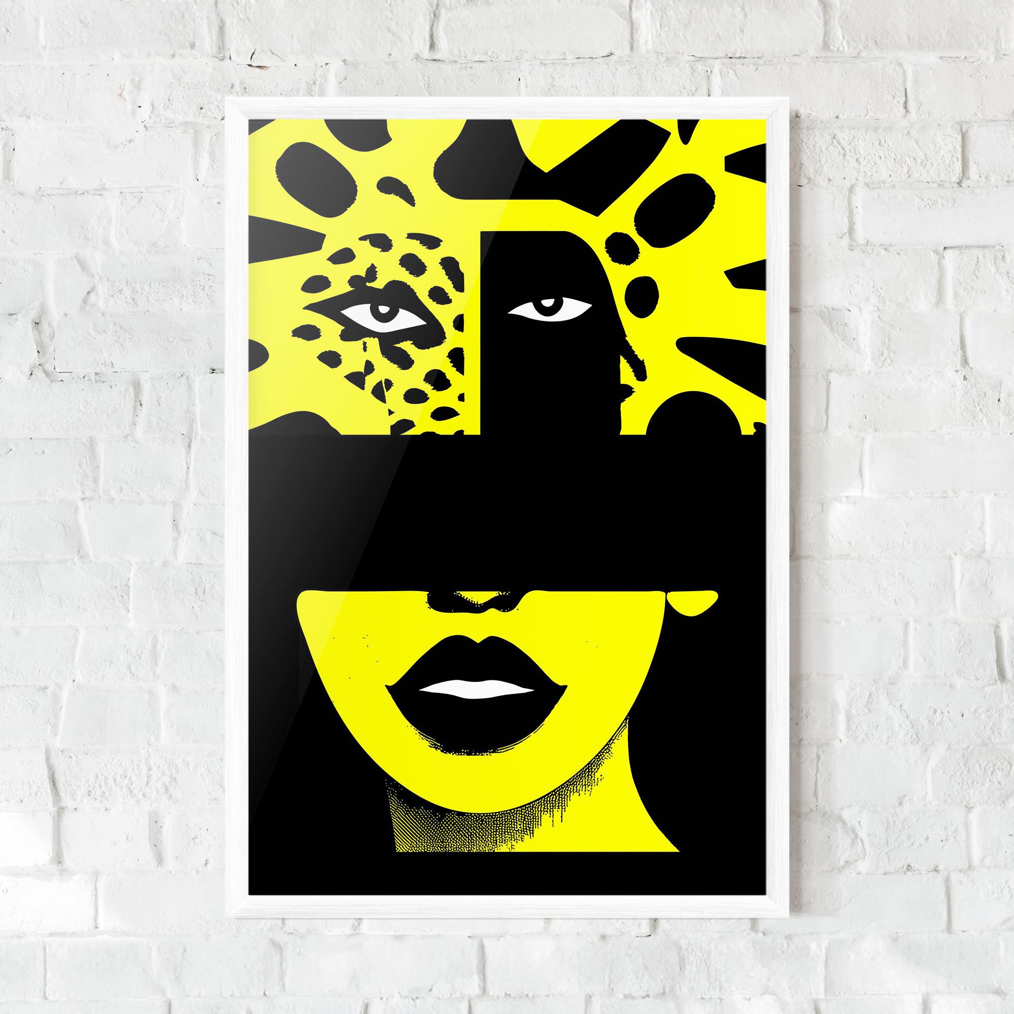 Gerahmte Poster Jaguar Woman Art mockup 0