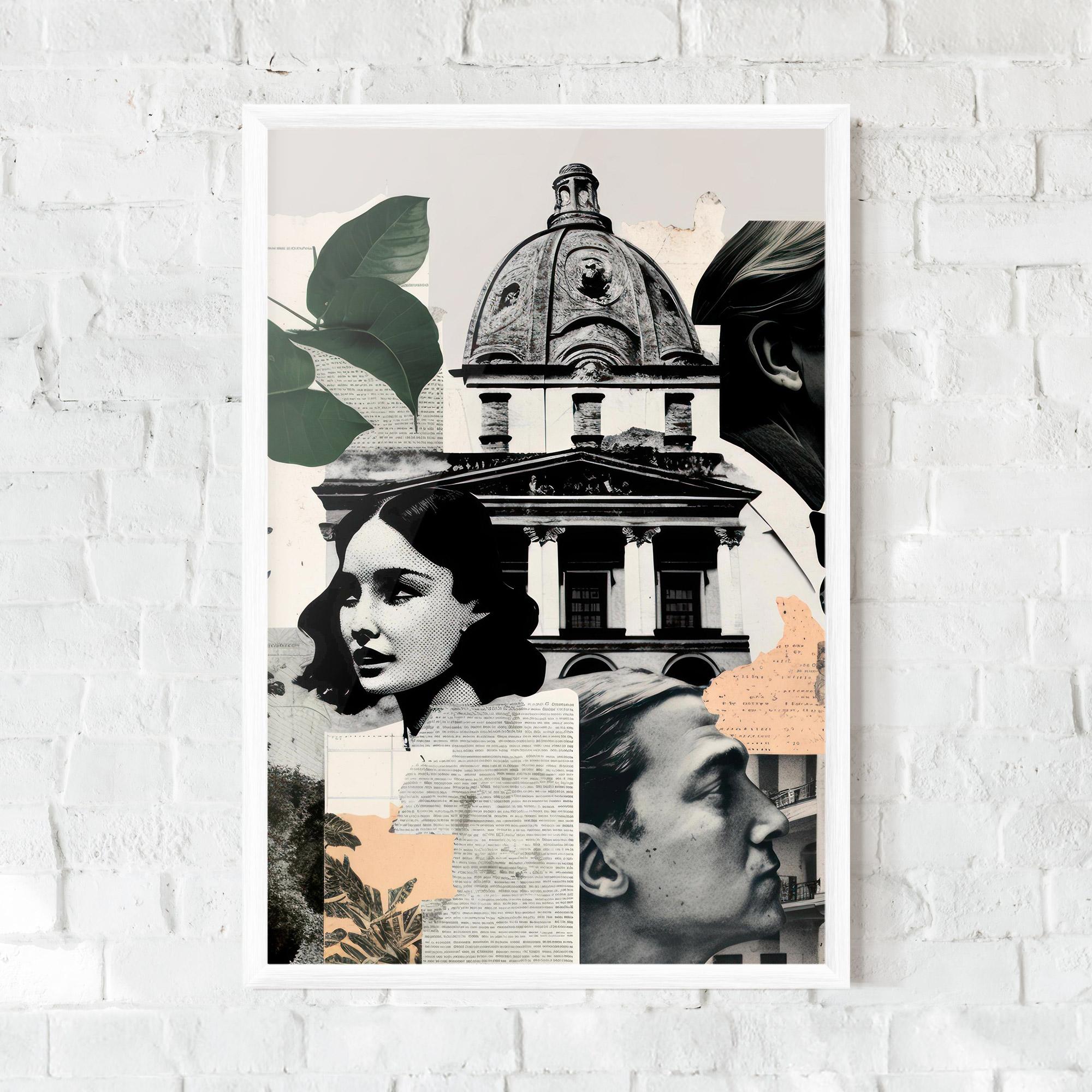 Gerahmte Poster Vintage Collage mockup 0