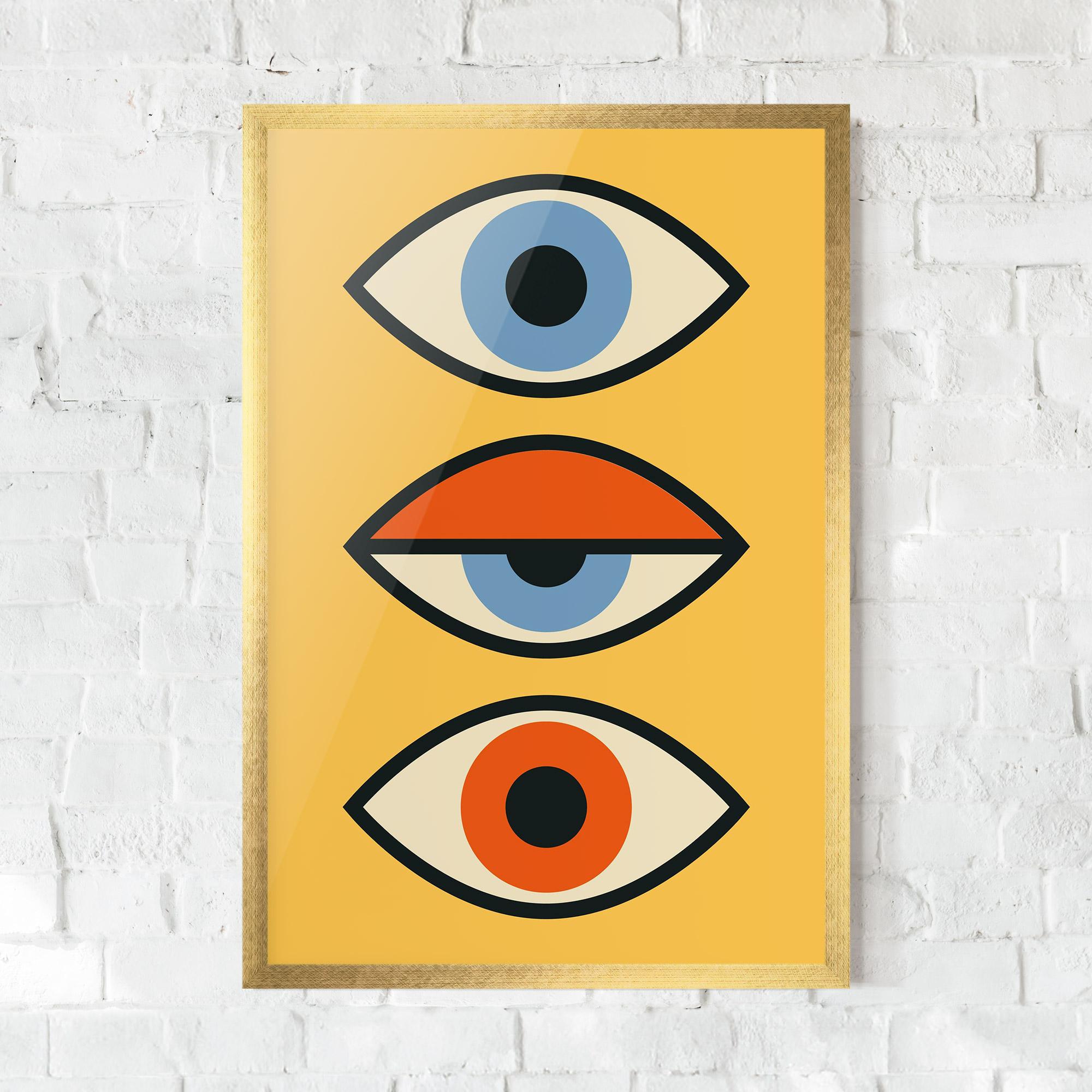 Gerahmte Poster Blue Orange Eye mockup 0
