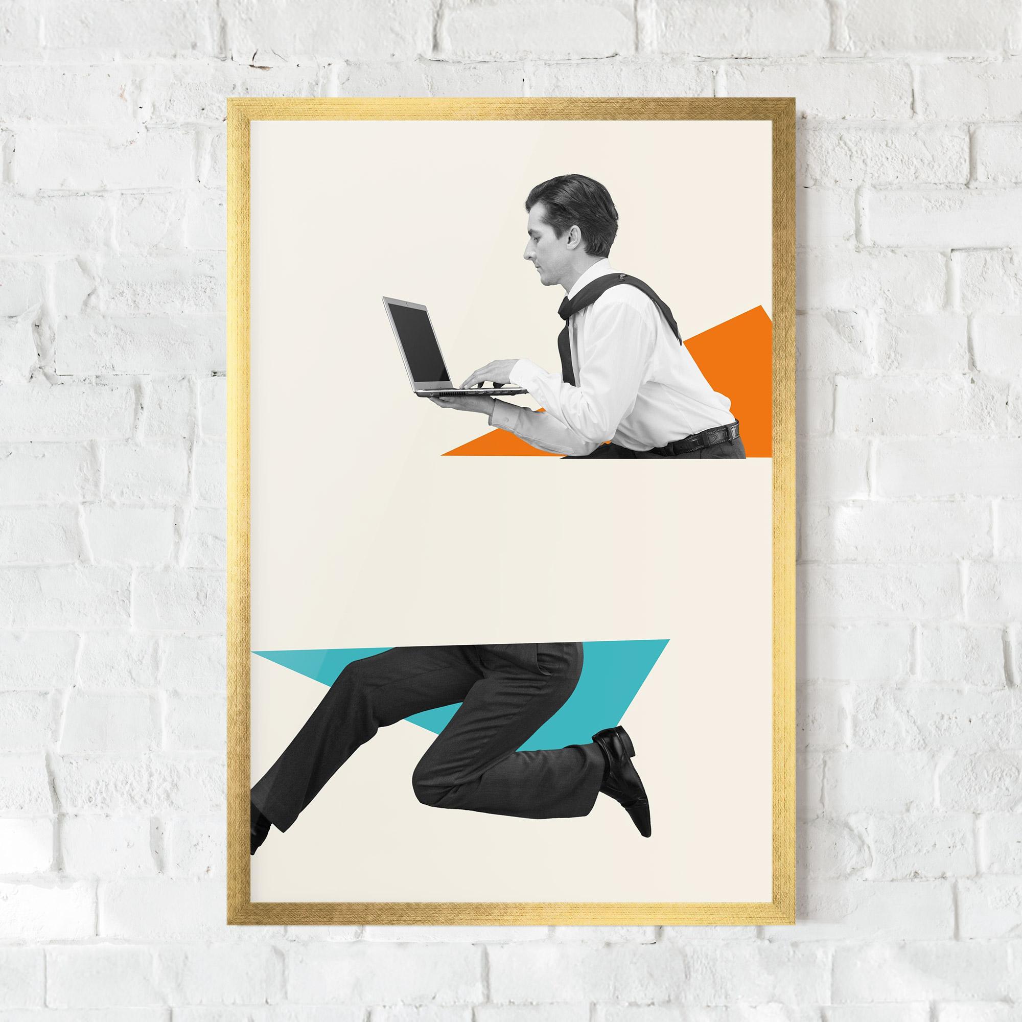 Gerahmte Poster Businessman Collage mockup 0