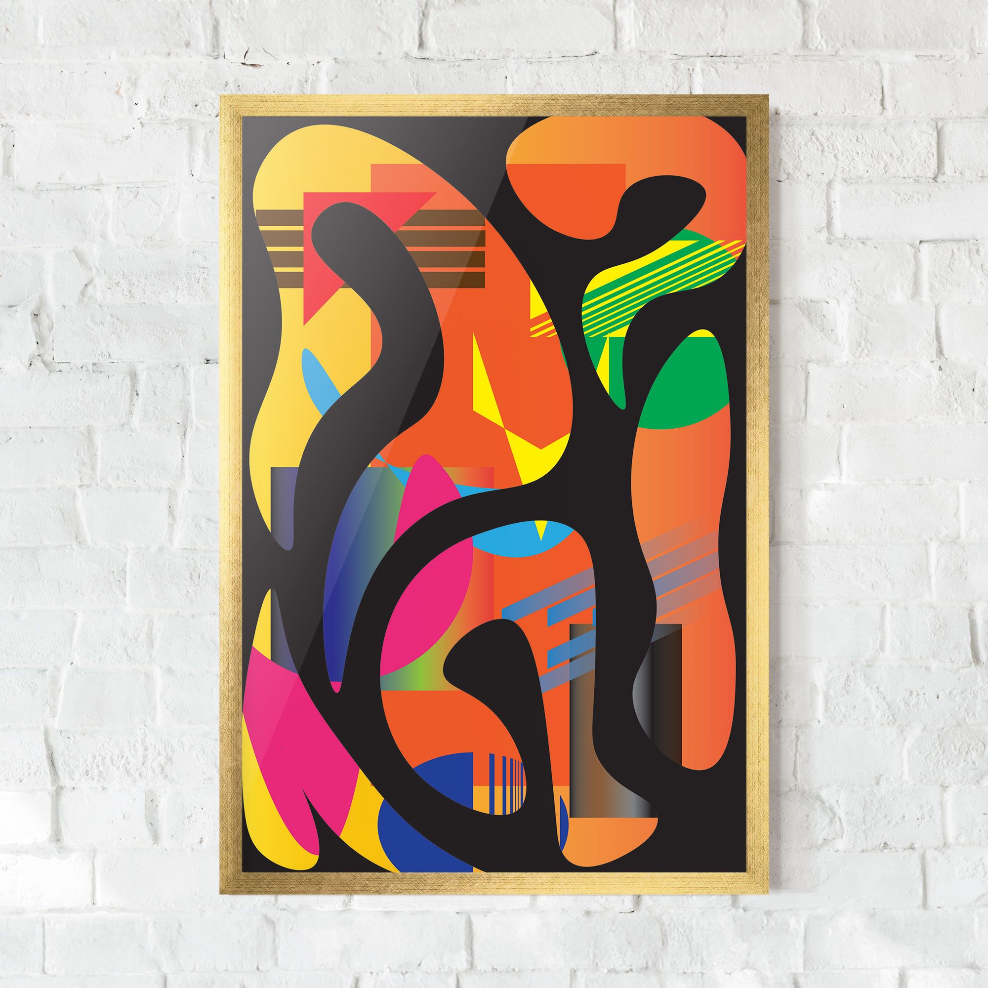 Shape Abstract Orange mockup 0