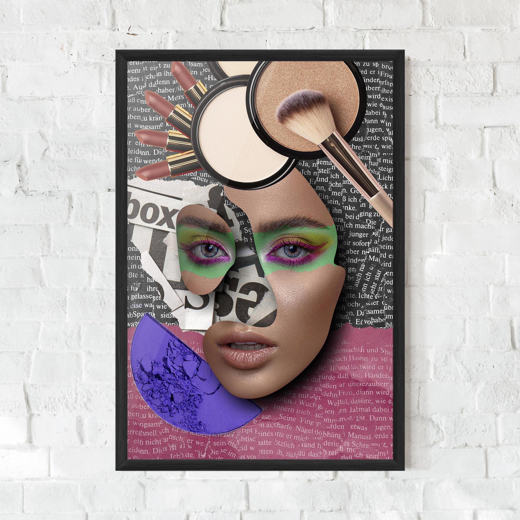 Gerahmte Poster Makeup Collage mockup 0