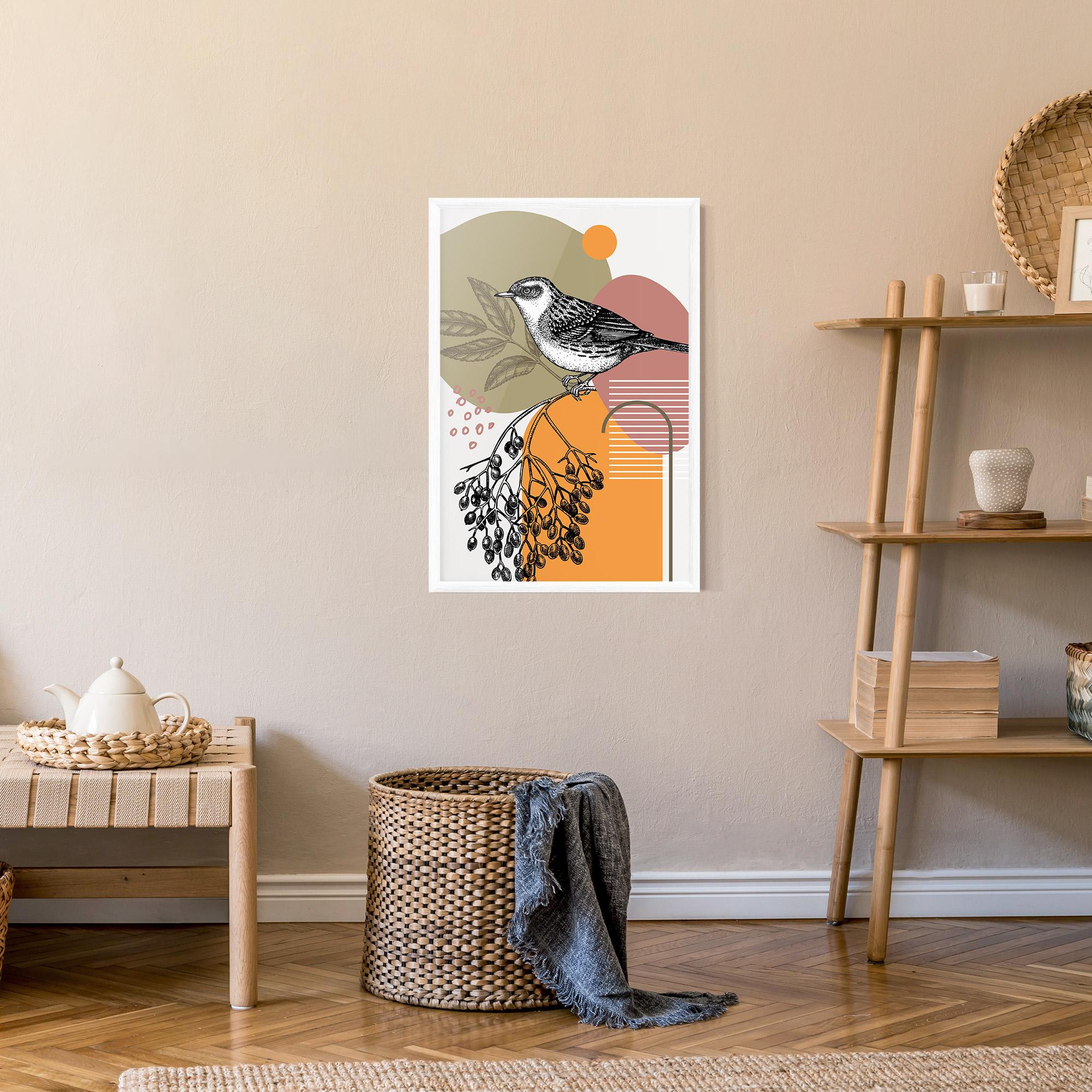 Gerahmte Poster Bird Collage mockup 9