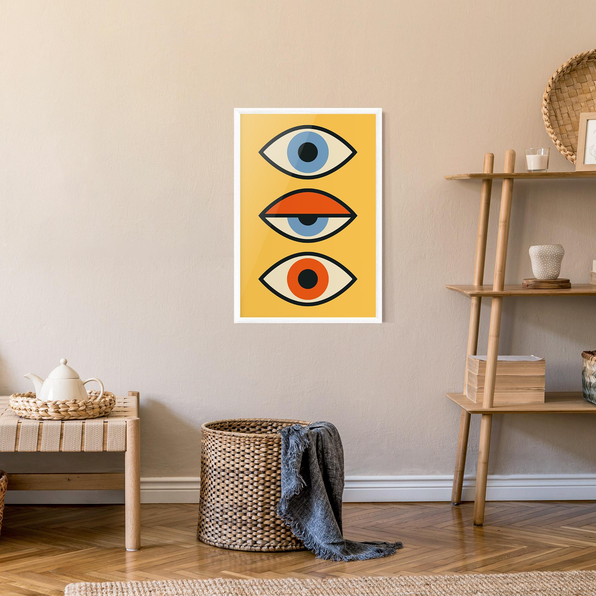 Gerahmte Poster Blue Orange Eye mockup 9