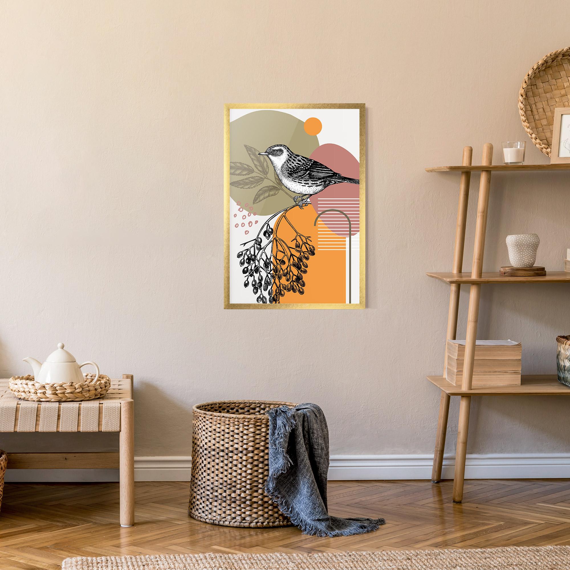 Gerahmte Poster Bird Collage mockup 9