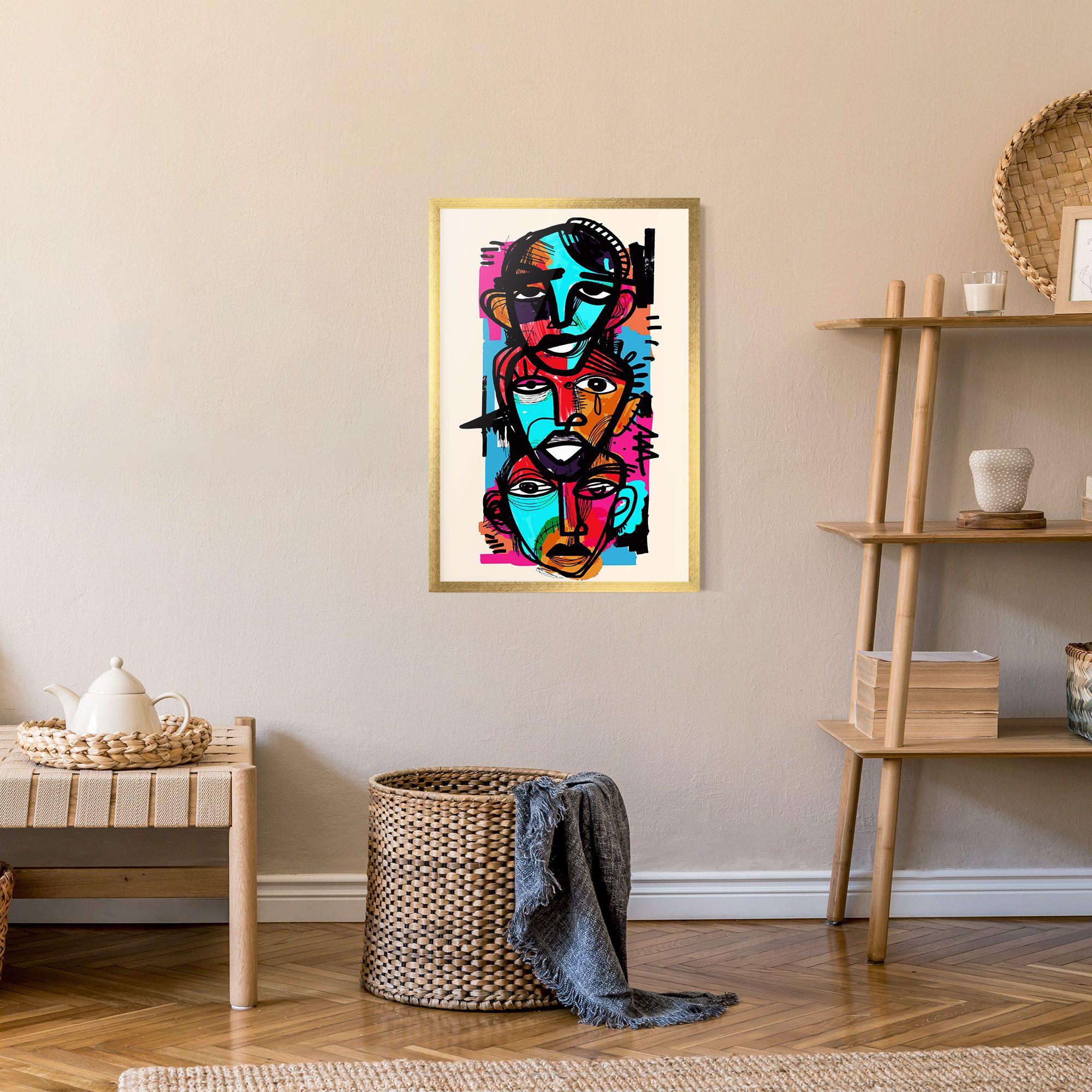 Blue Orange Faces mockup 9