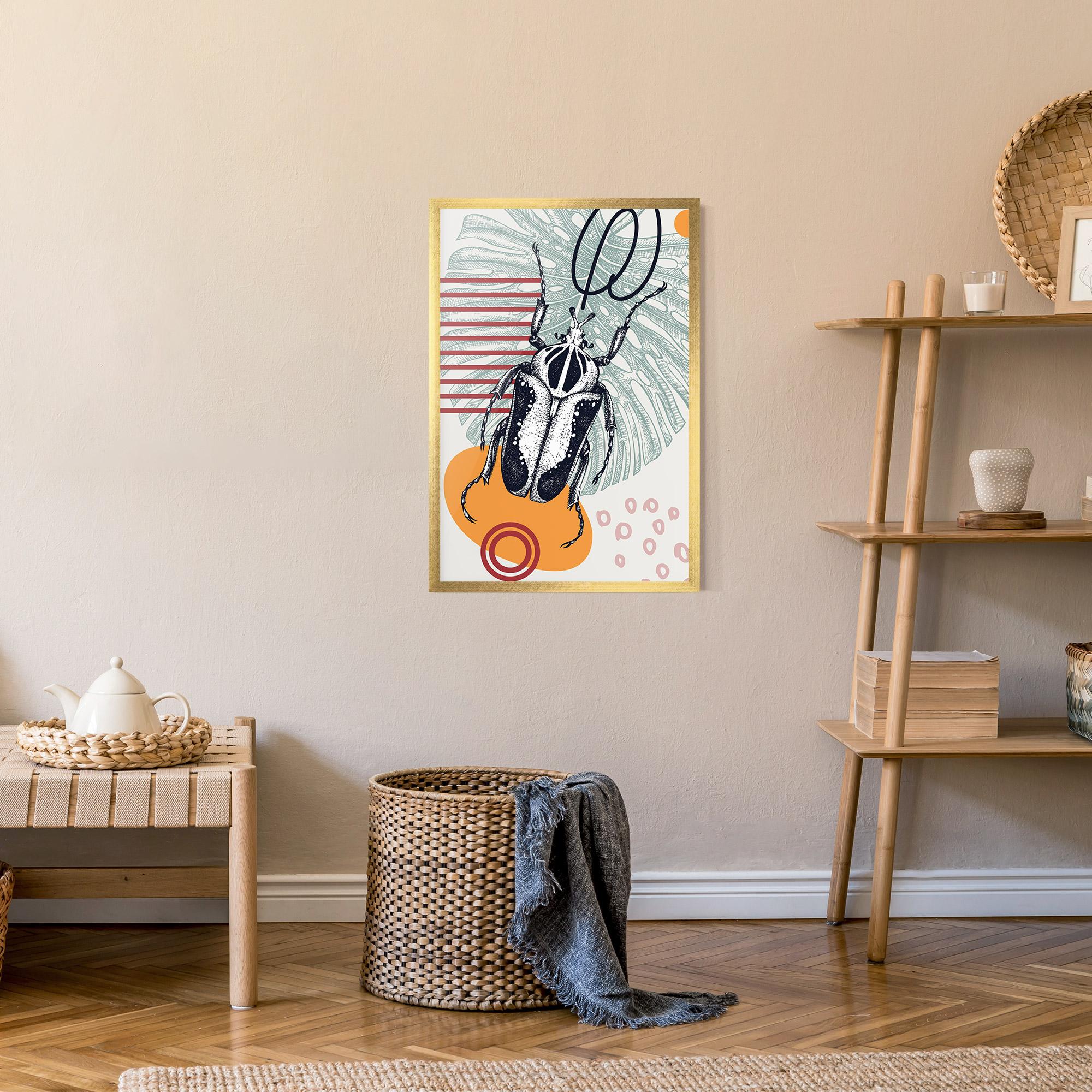 Gerahmte Poster Insects Art Collage mockup 9