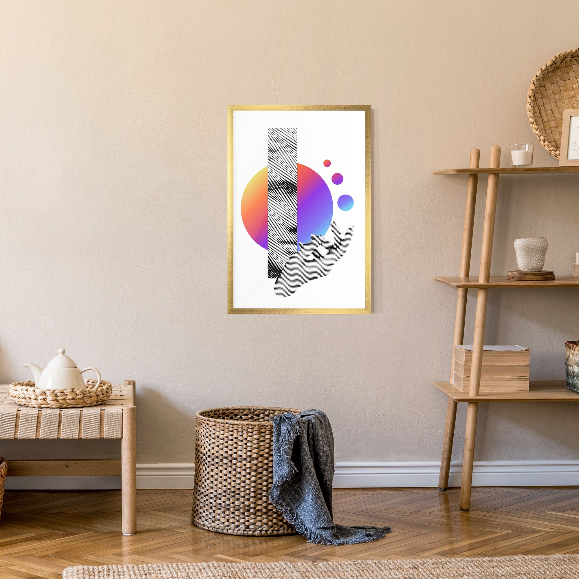 Orange Light Statue mockup 9