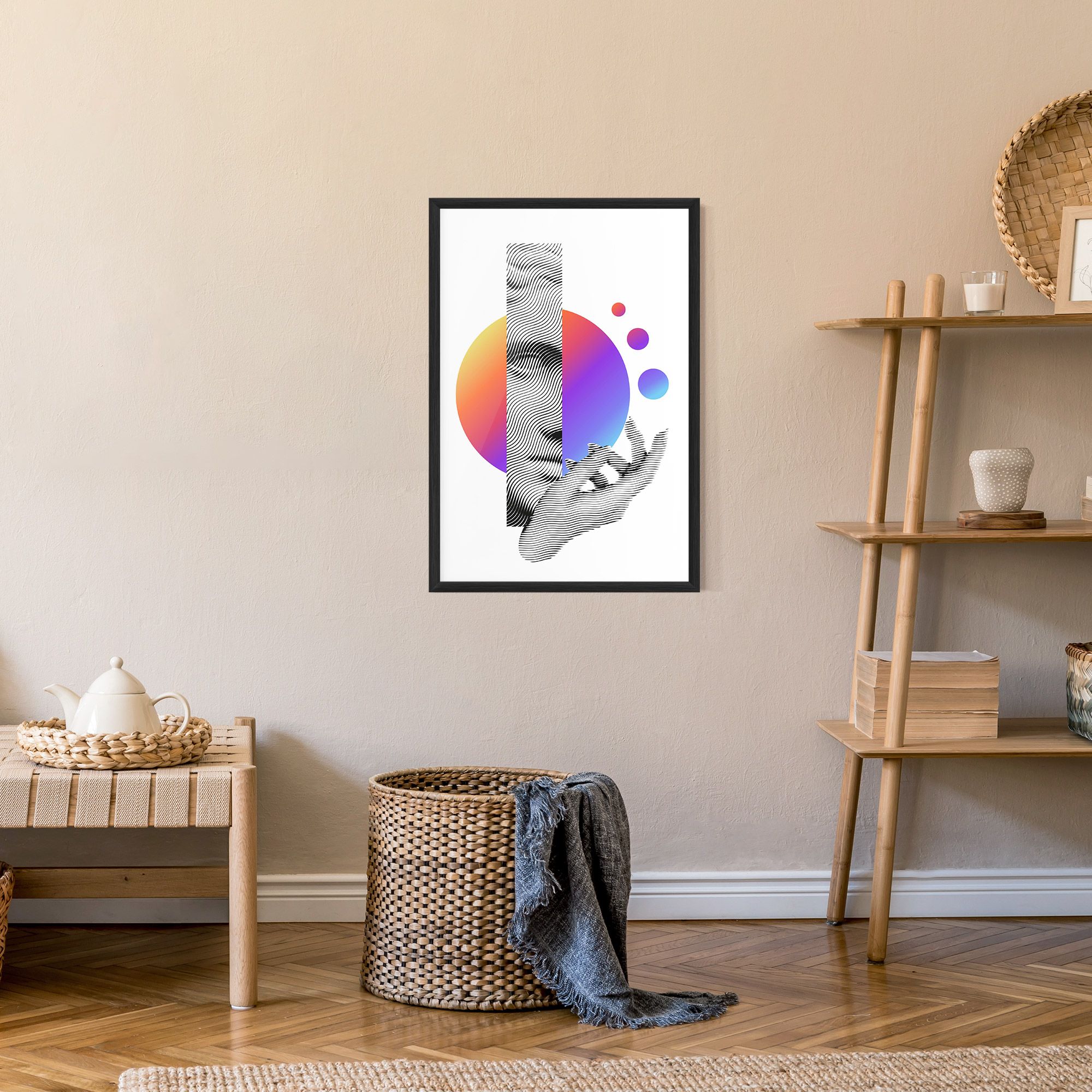 Orange Light Statue mockup 9