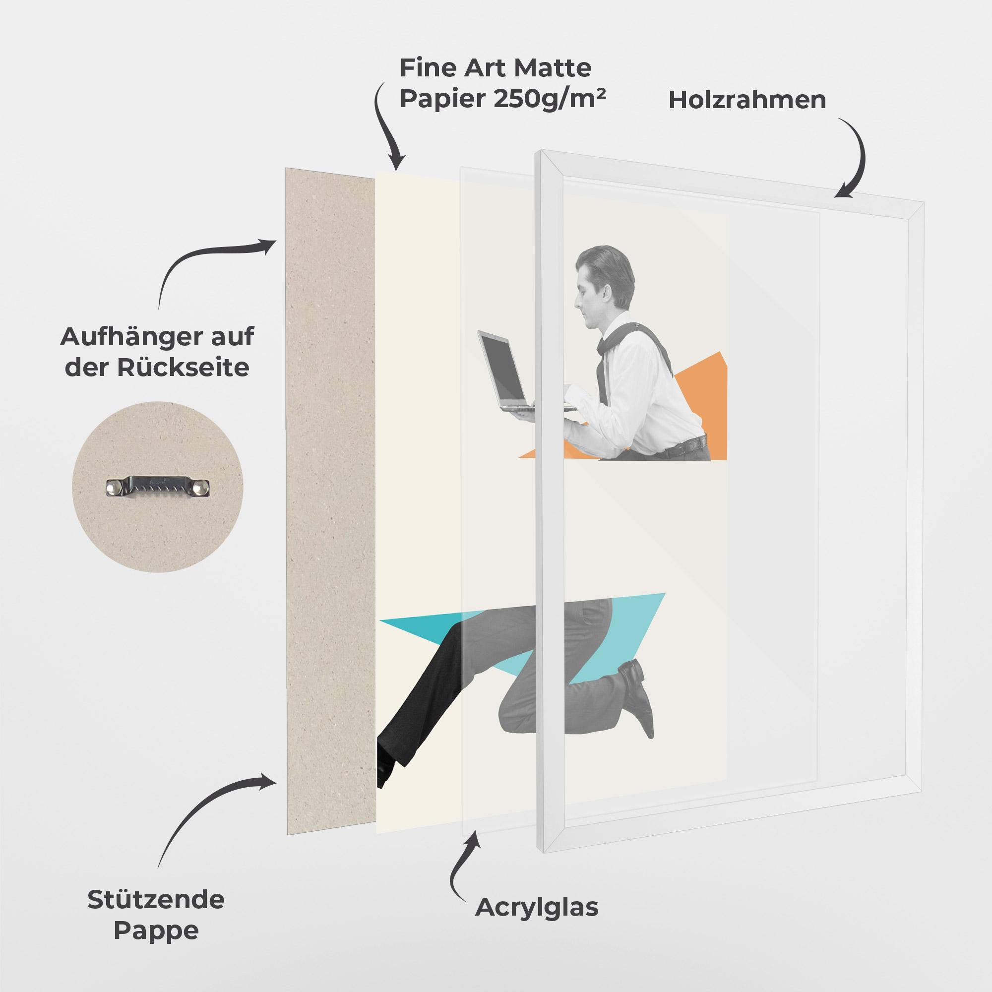 Gerahmte Poster Businessman Collage mockup 1