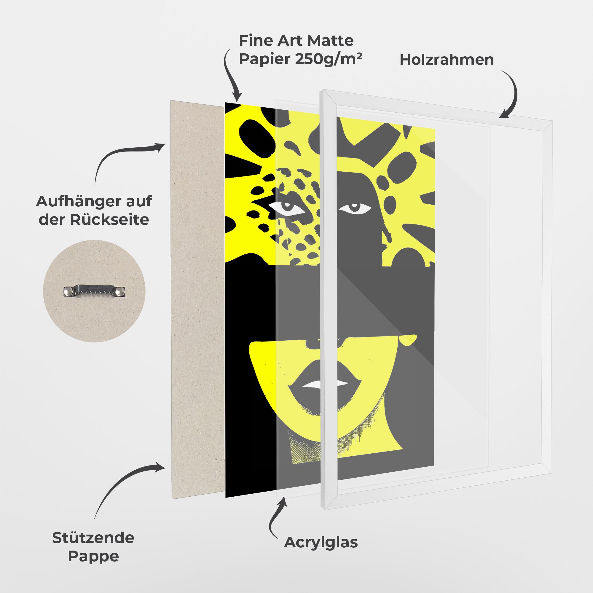 Gerahmte Poster Jaguar Woman Art mockup 1