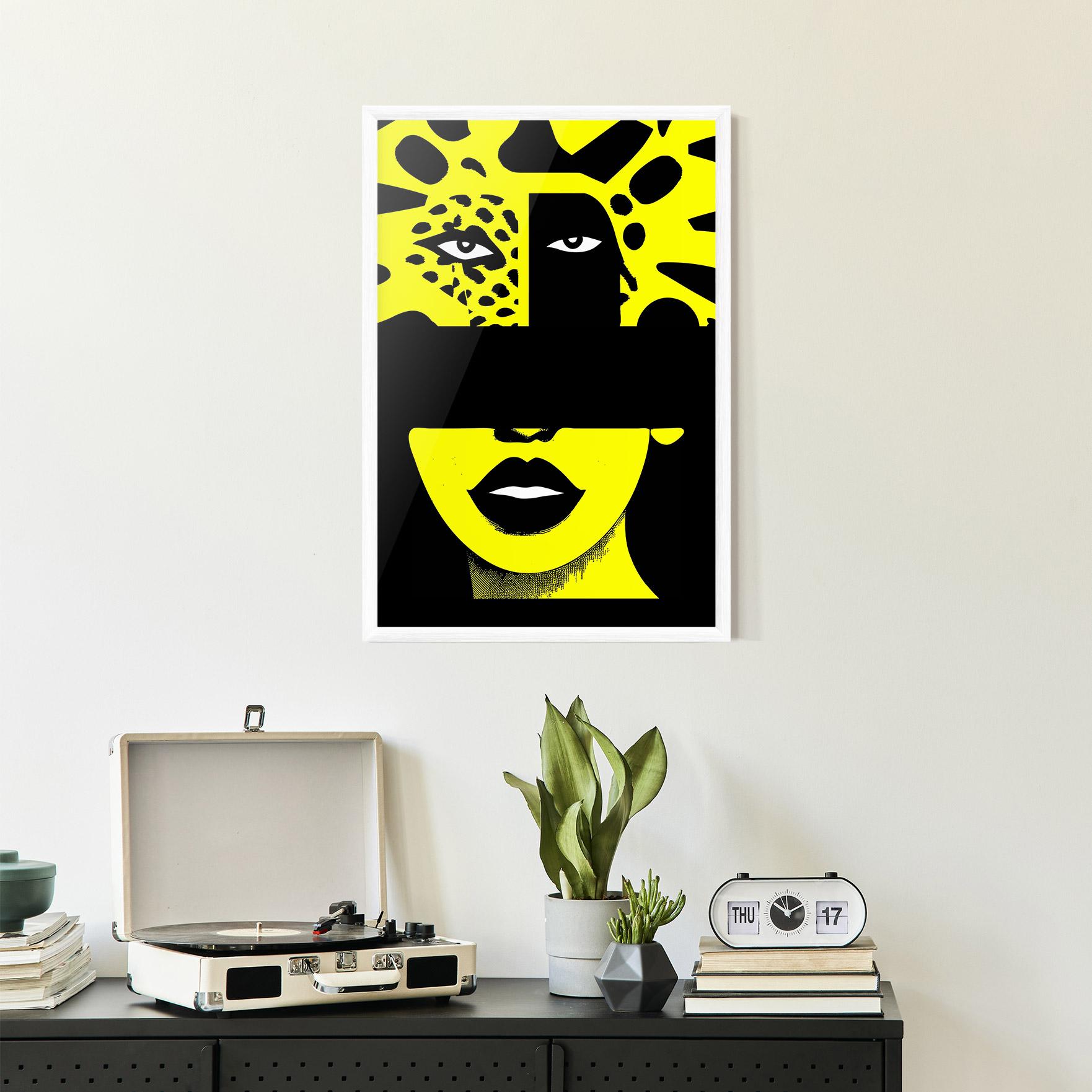 Gerahmte Poster Jaguar Woman Art mockup 2