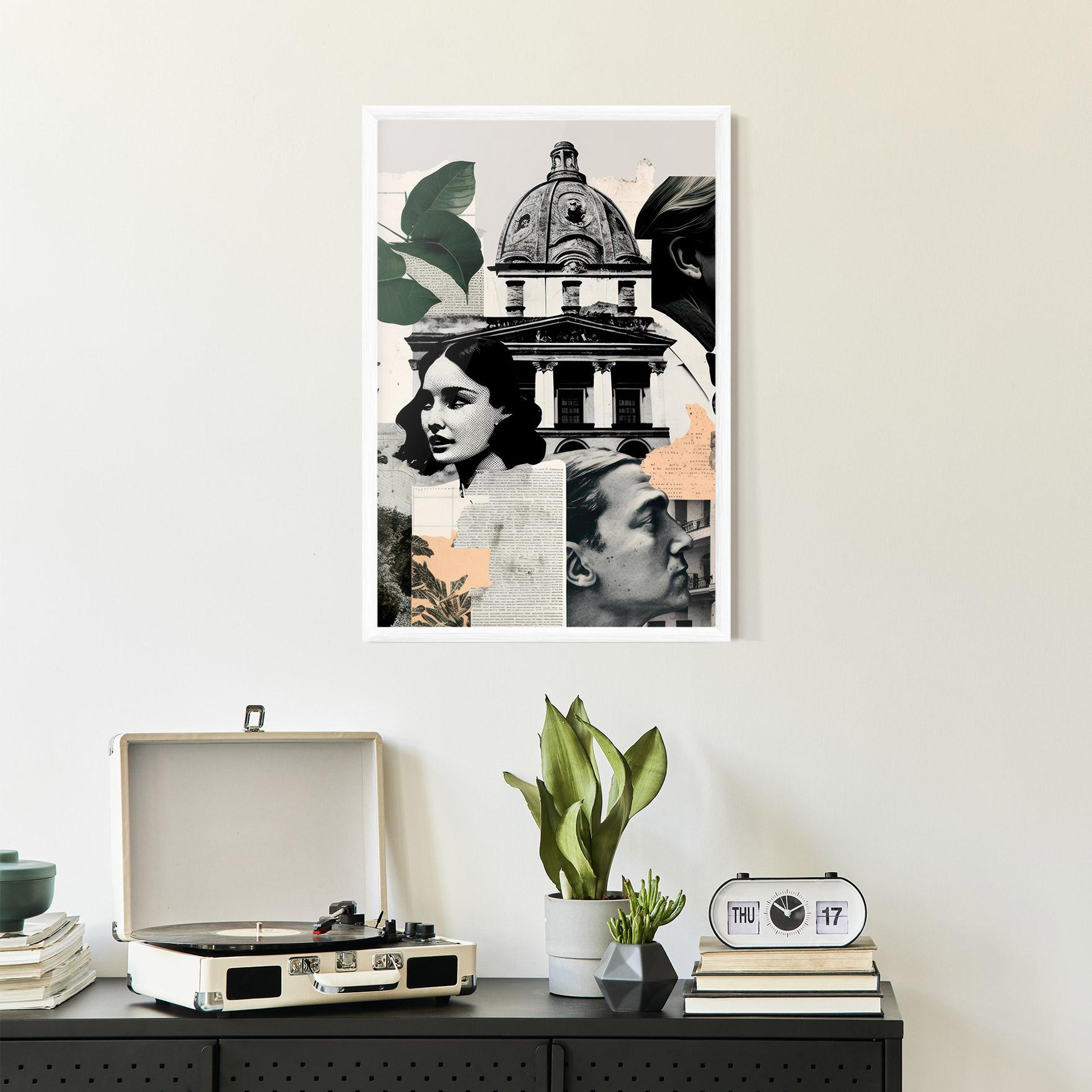 Gerahmte Poster Vintage Collage mockup 2