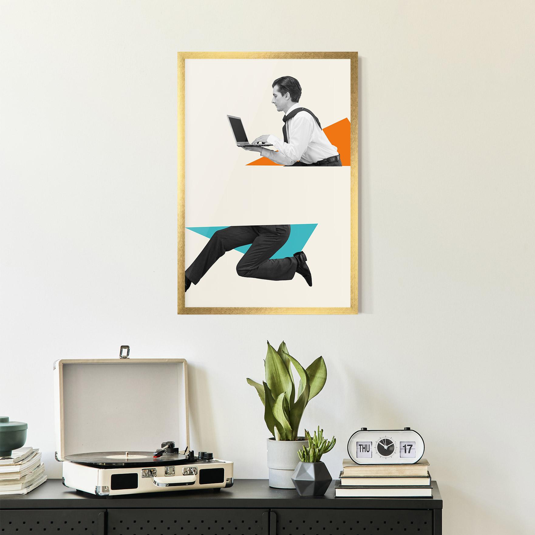 Gerahmte Poster Businessman Collage mockup 2