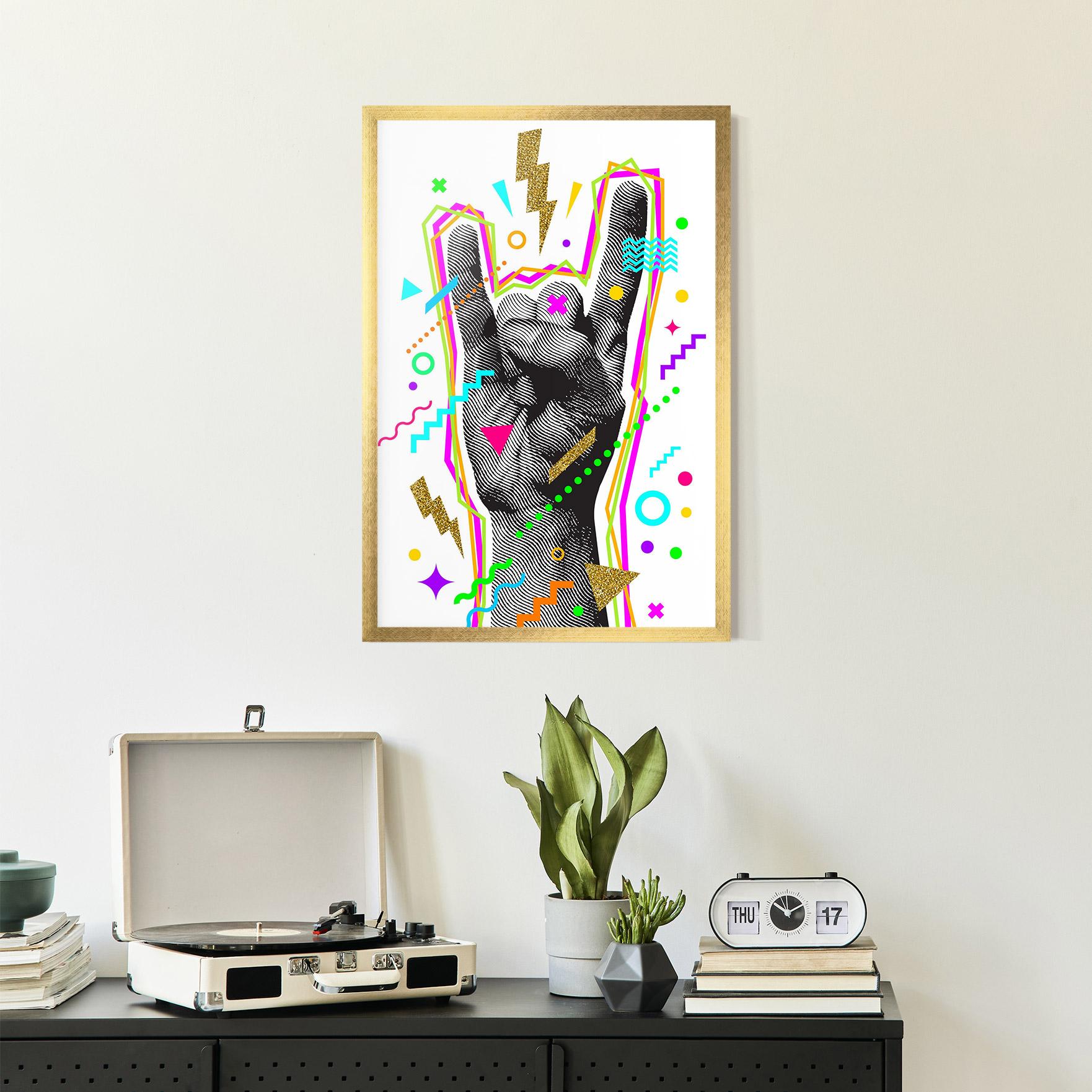 Gerahmte Poster Hand Sign Art mockup 2