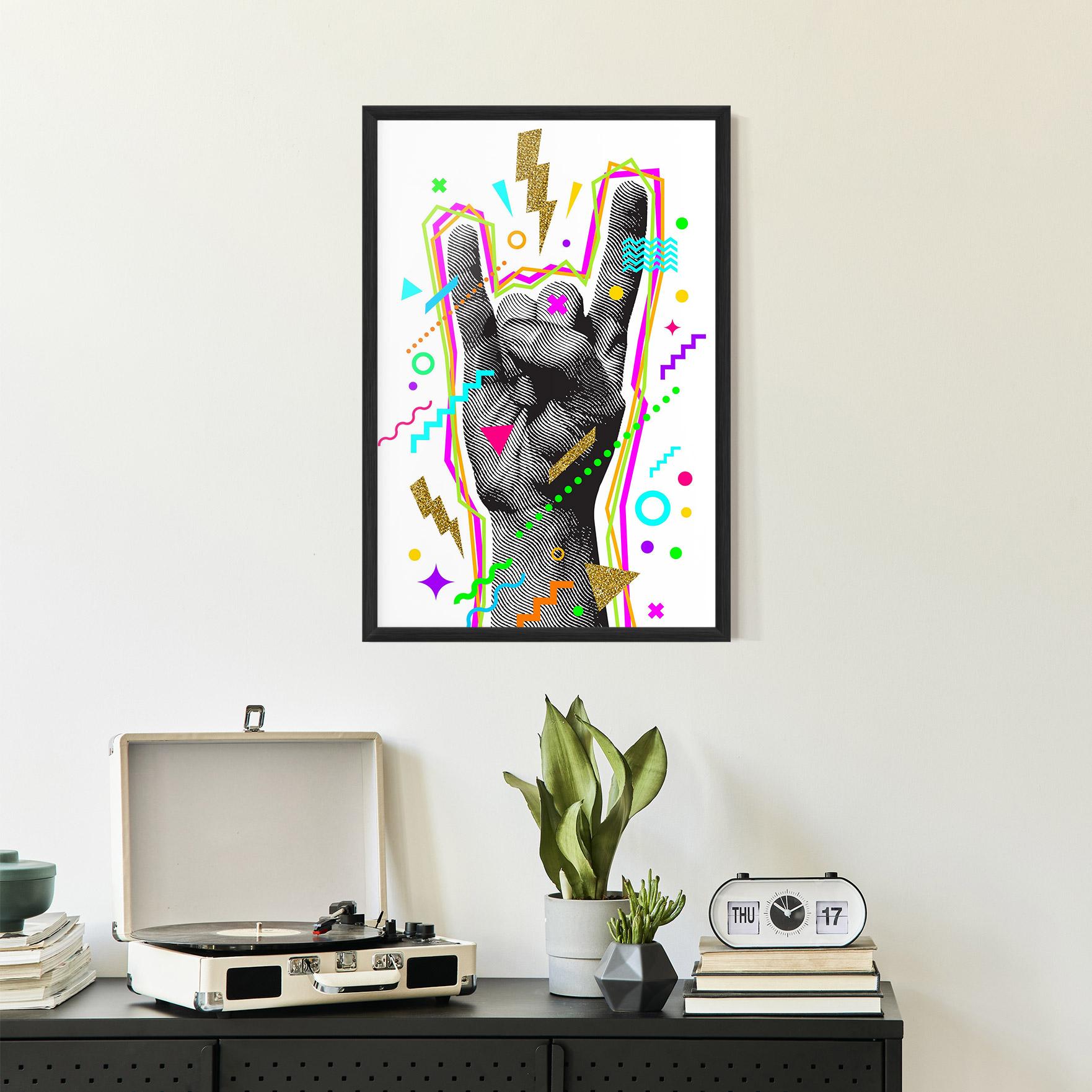 Gerahmte Poster Hand Sign Art mockup 2