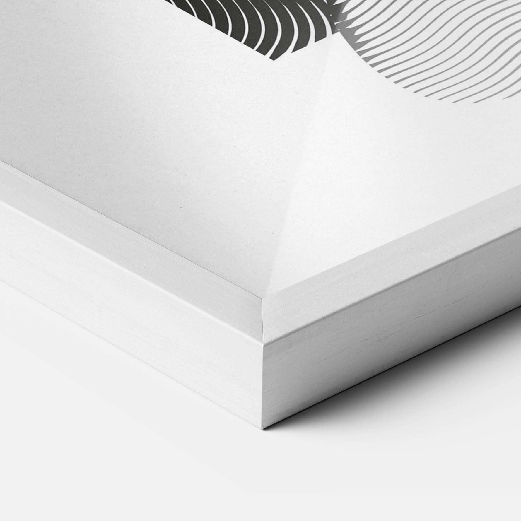 Gerahmte Poster Orange Light Statue mockup 3