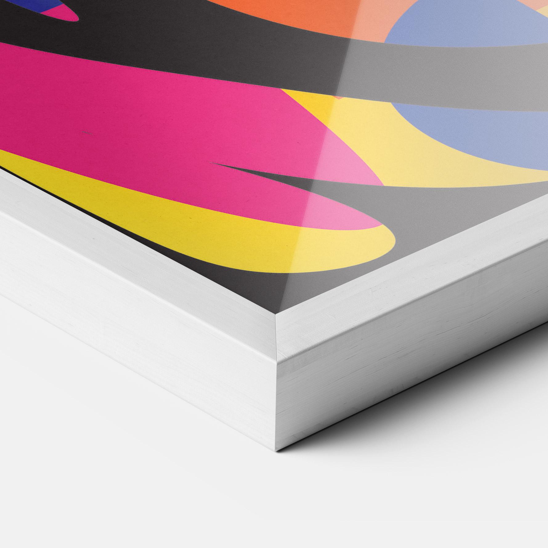 Gerahmte Poster Shape Abstract Orange mockup 3