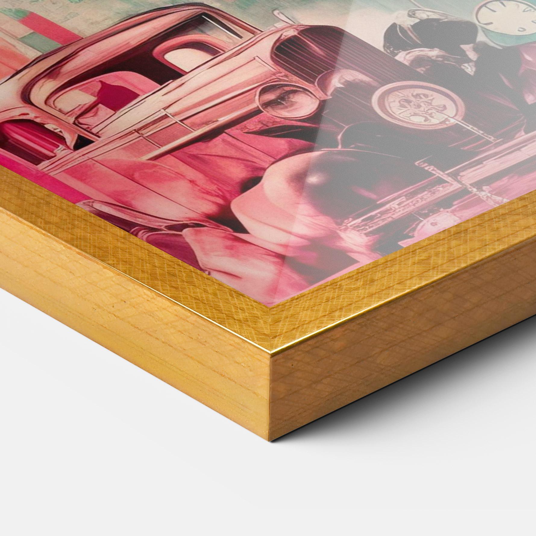 Gerahmte Poster 60s Retro Collage mockup 3