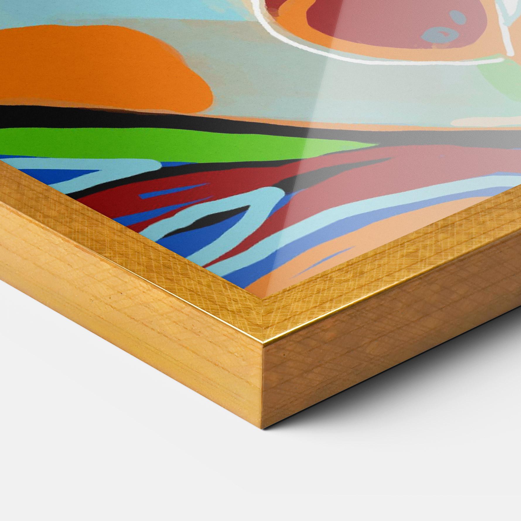 Gerahmte Poster Abstract Face Art mockup 3