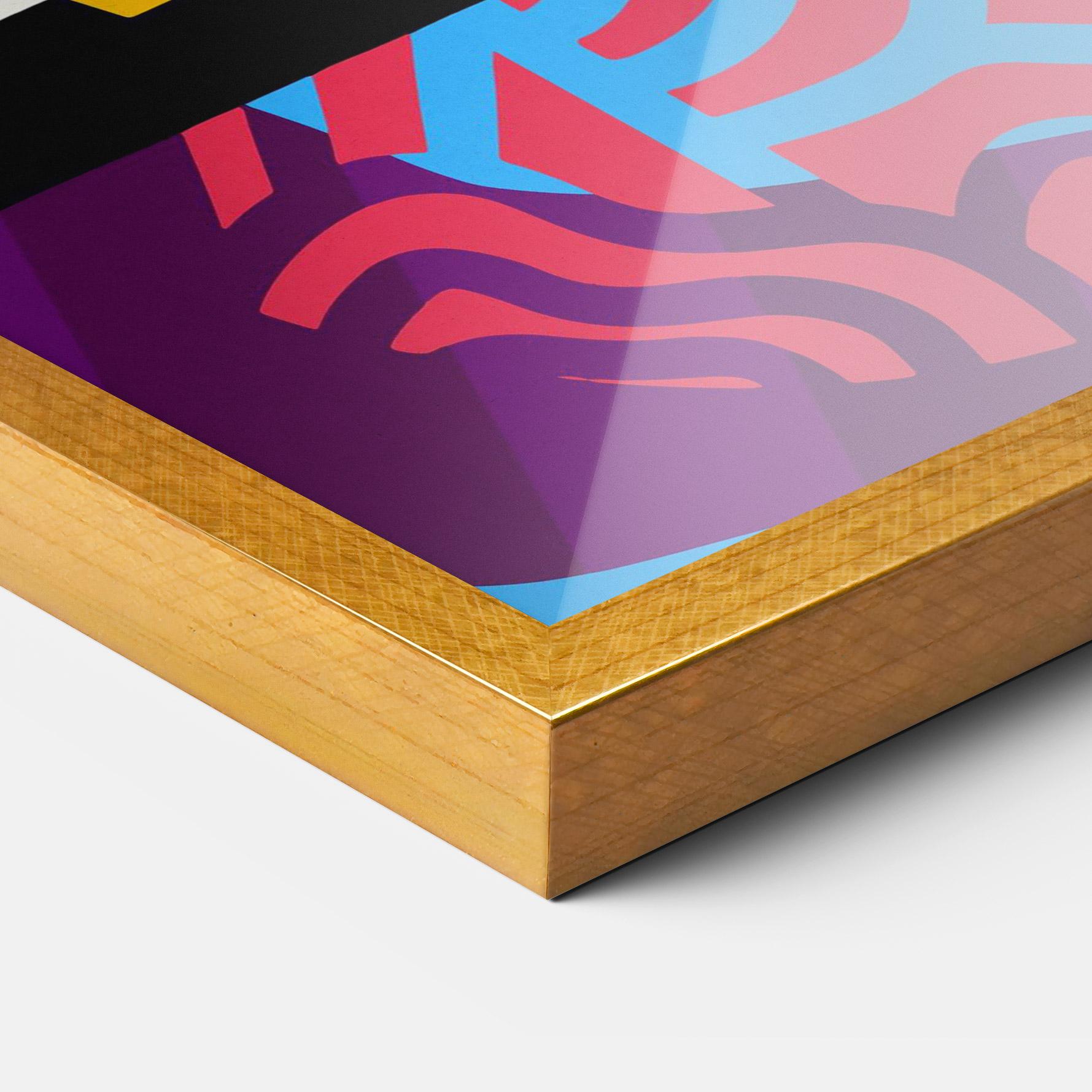 Gerahmte Poster Abstract Male Face mockup 3