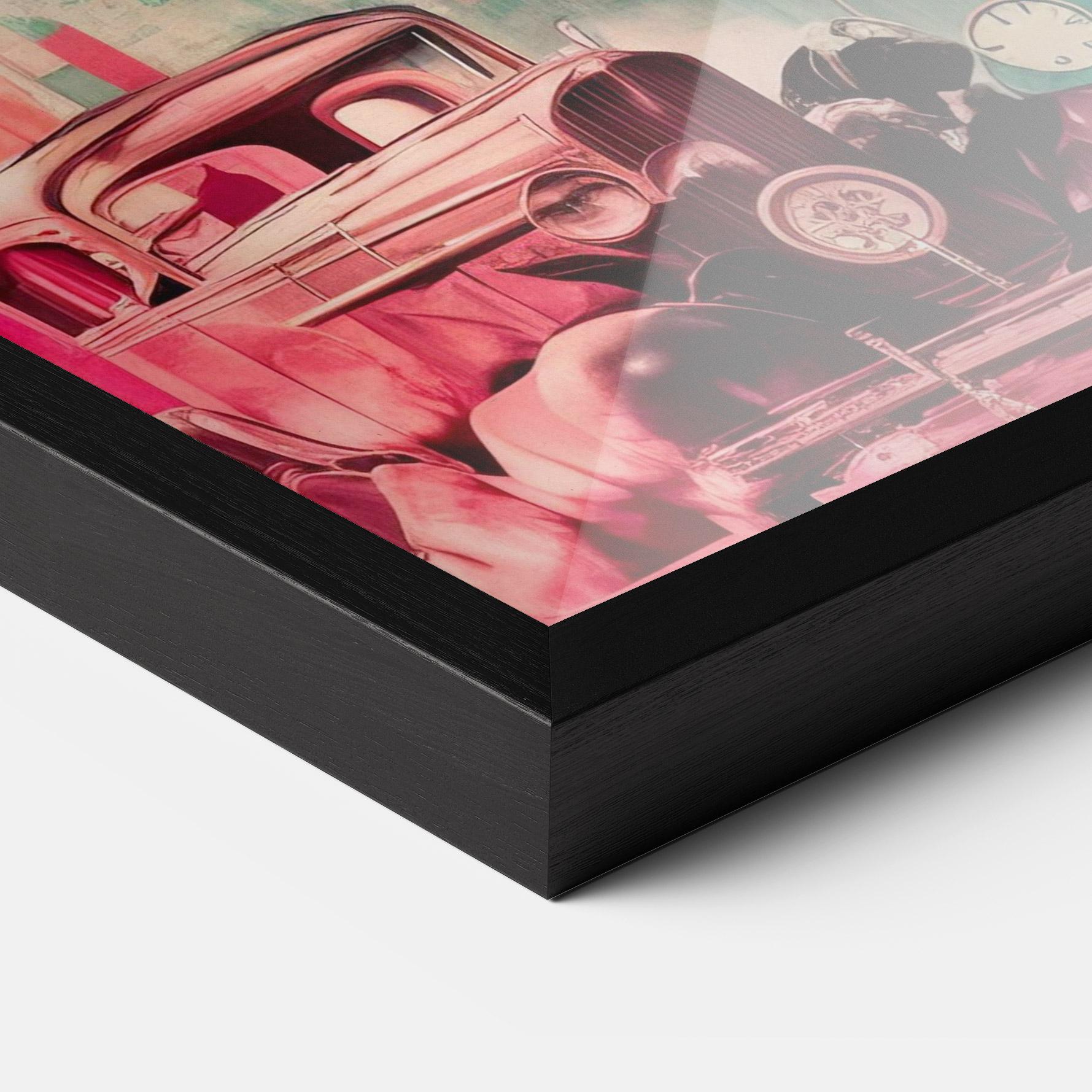 Gerahmte Poster 60s Retro Collage mockup 3