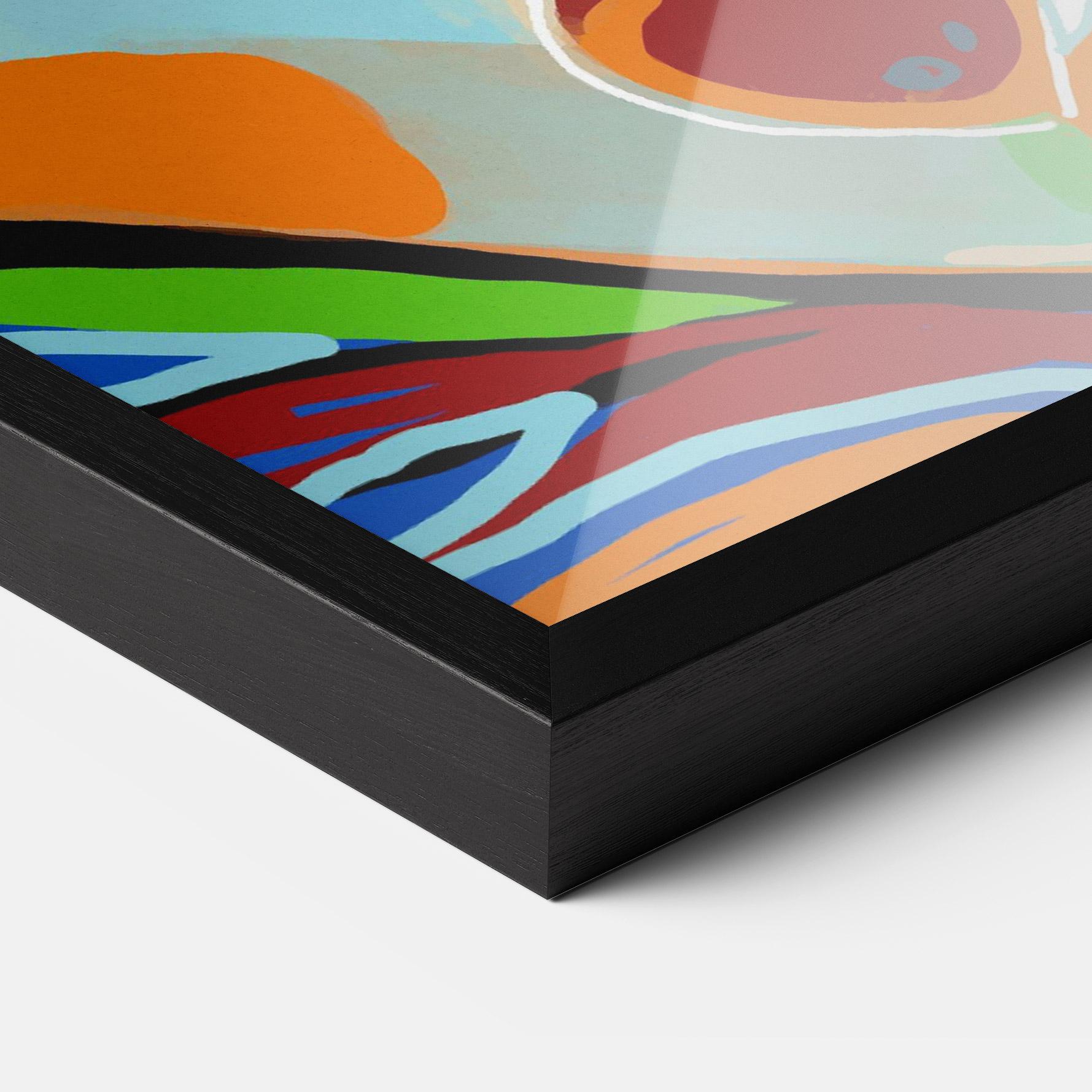 Gerahmte Poster Abstract Face Art mockup 3