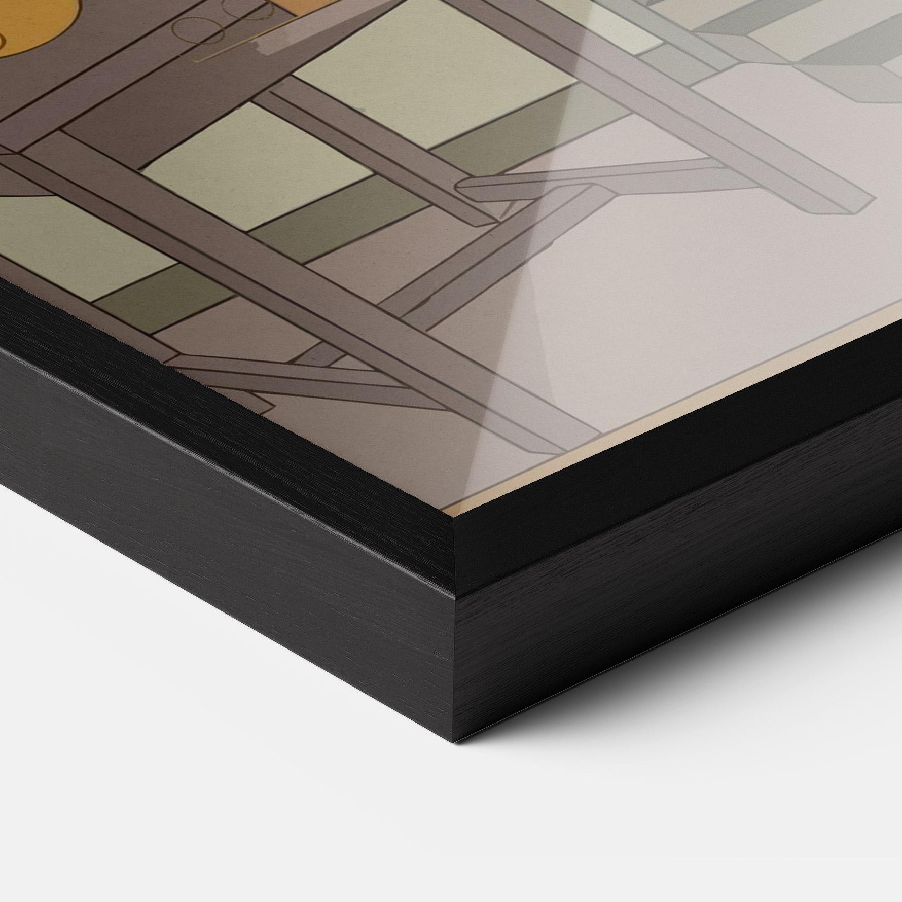 Gerahmte Poster Eyes Man mockup 3