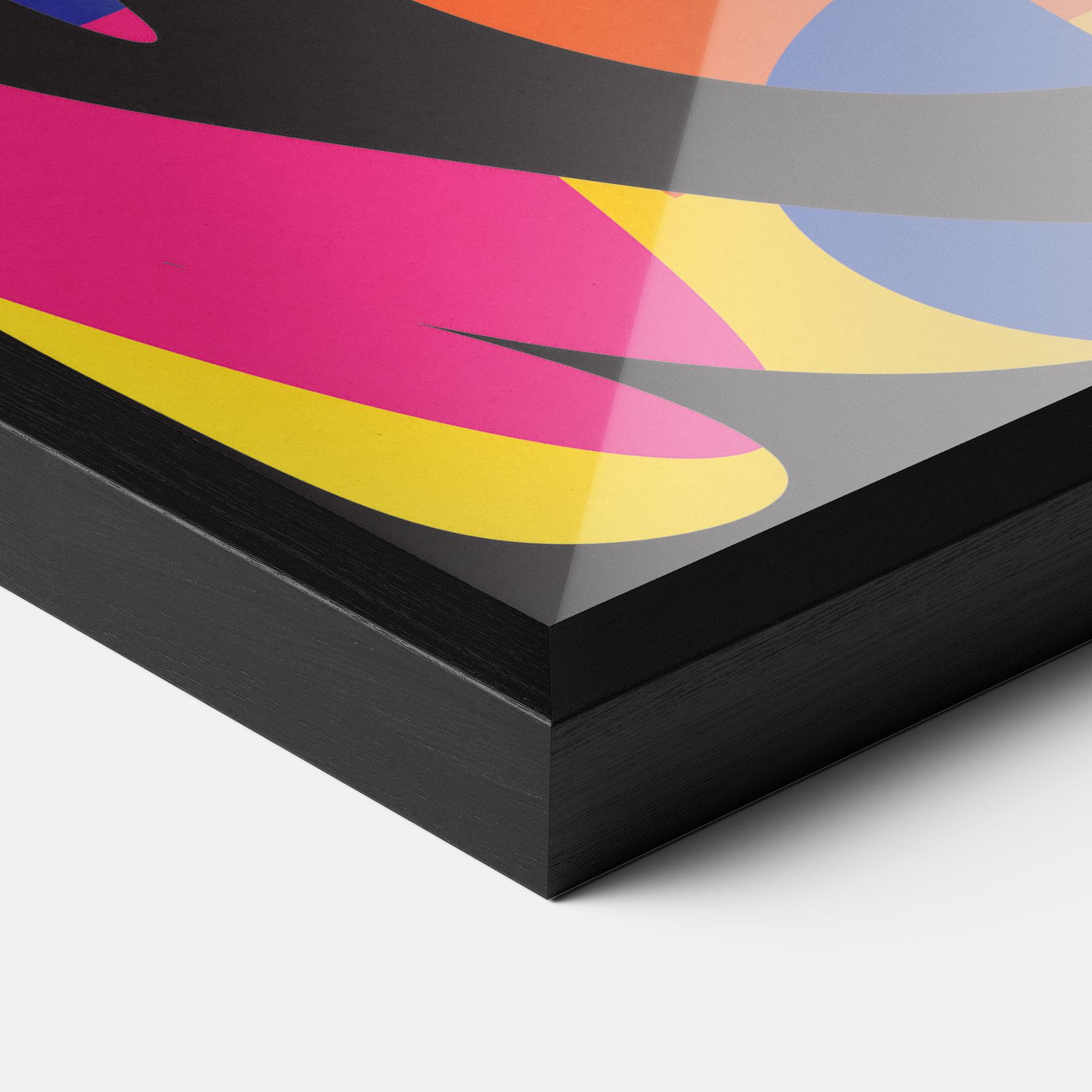 Gerahmte Poster Shape Abstract Orange mockup 3