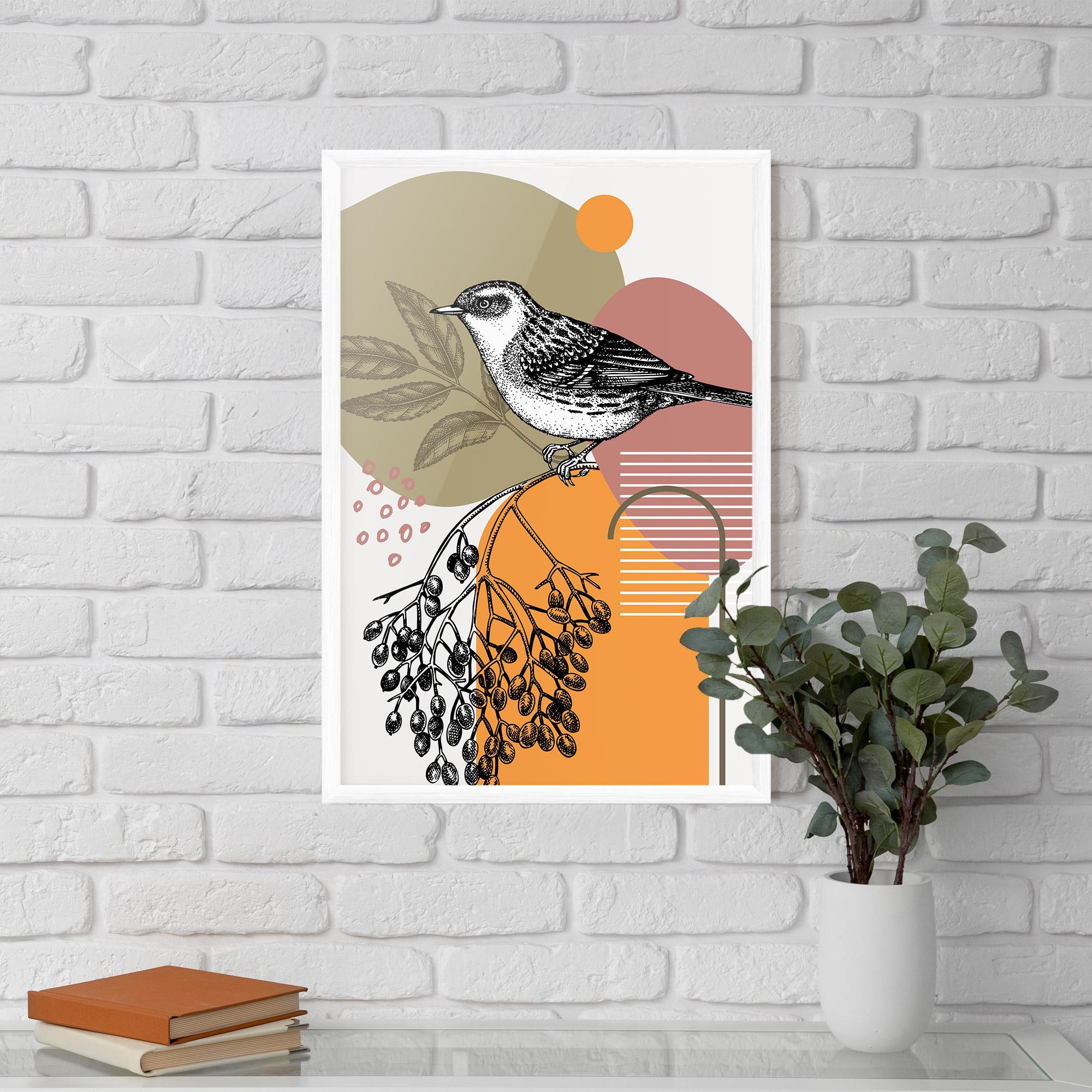 Gerahmte Poster Bird Collage mockup 5