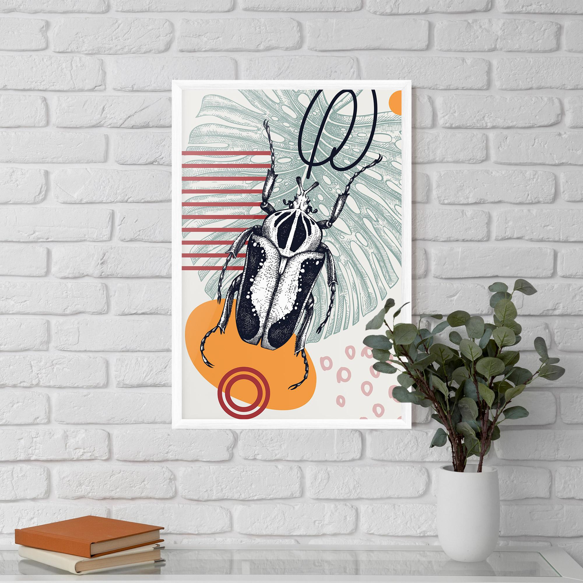 Gerahmte Poster Insects Art Collage mockup 5