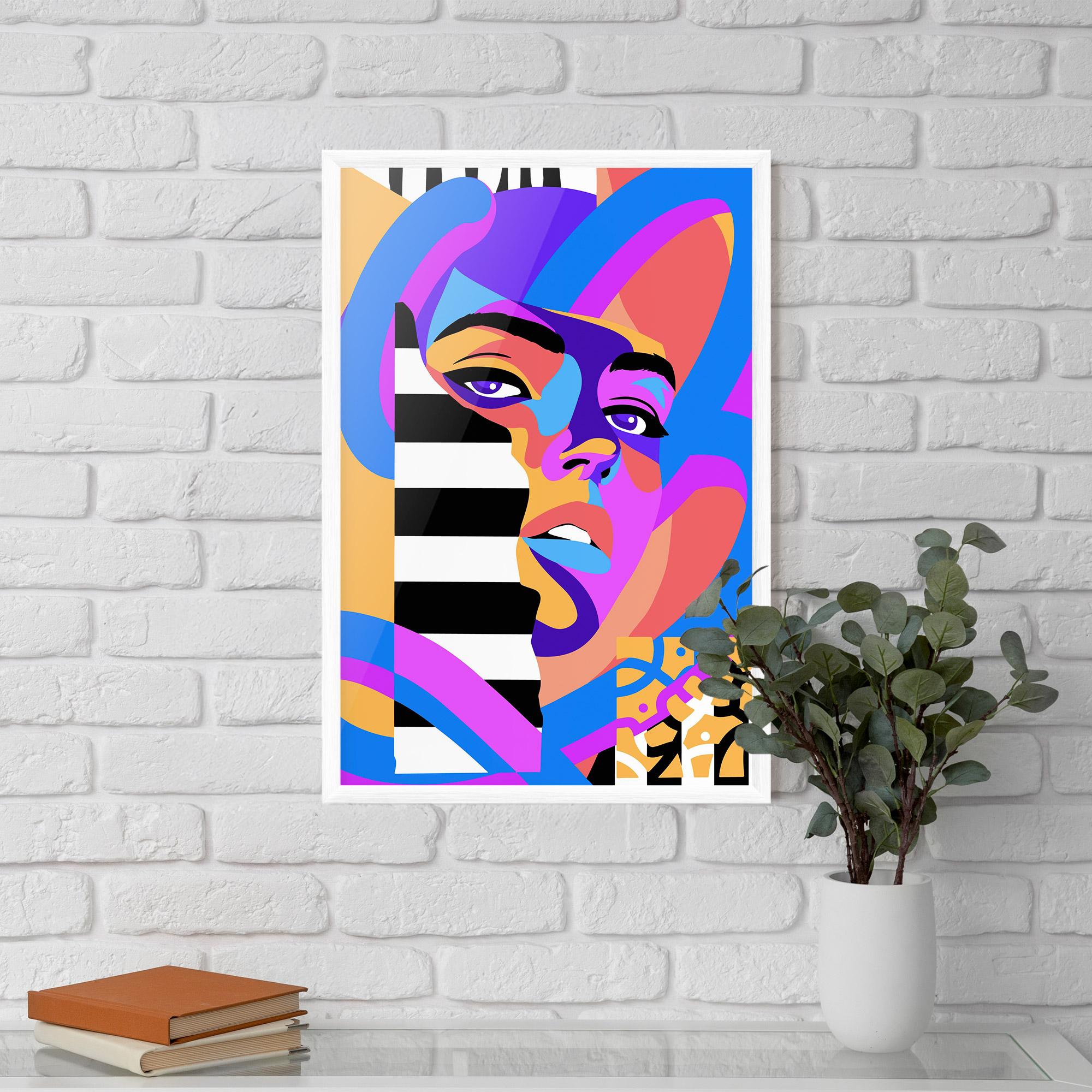 Gerahmte Poster Woman Art Face mockup 5