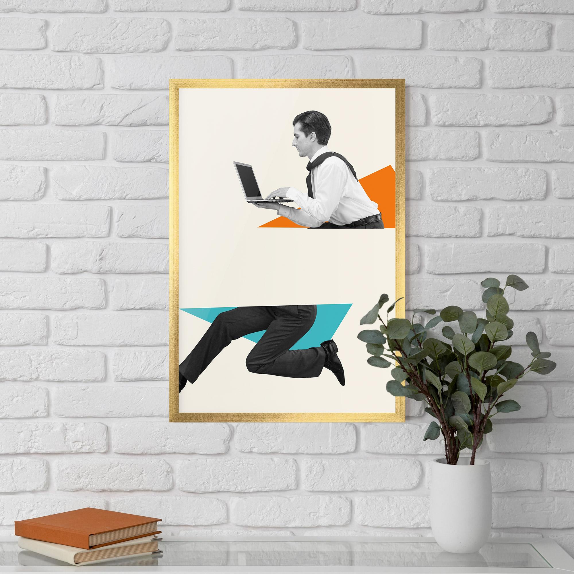 Gerahmte Poster Businessman Collage mockup 5