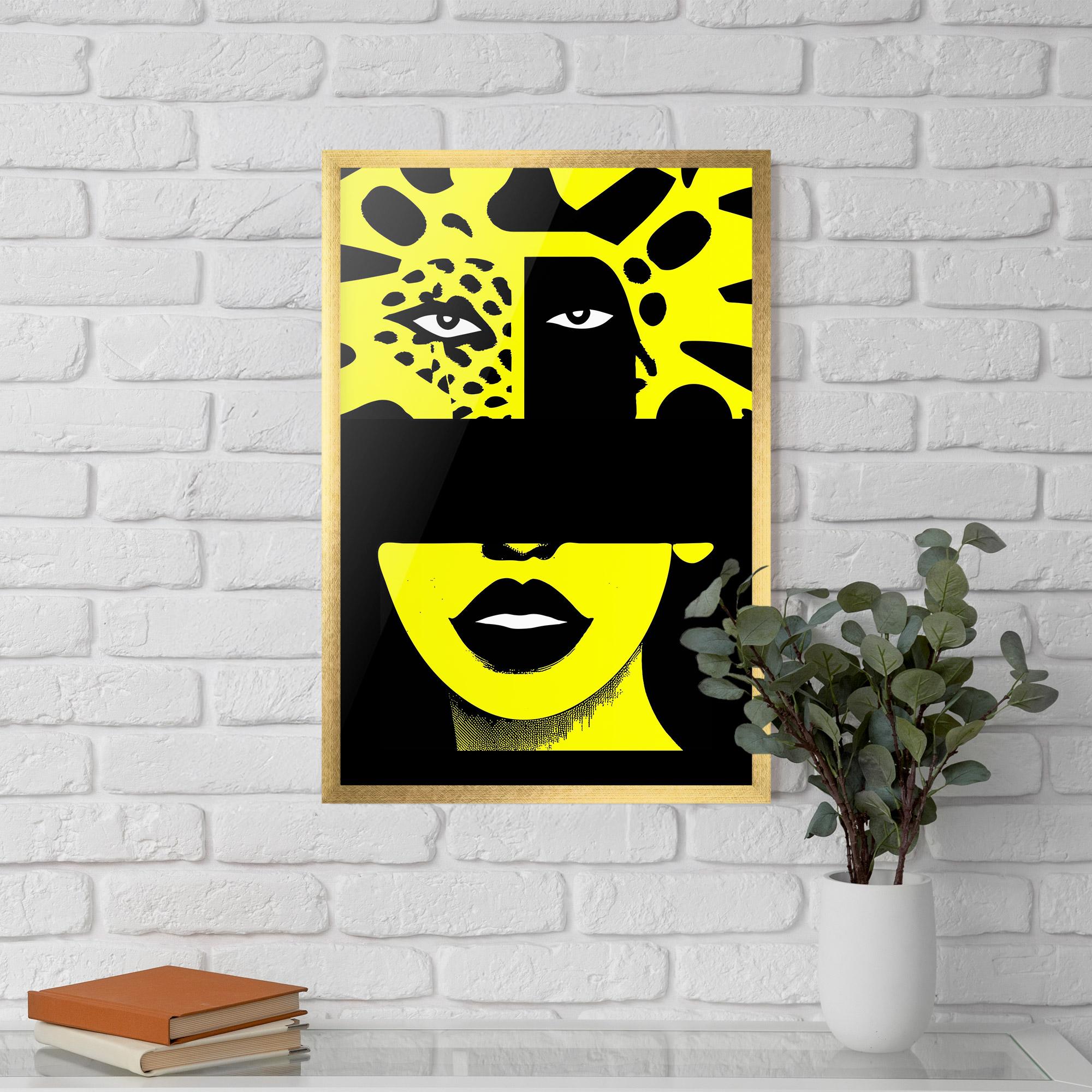 Gerahmte Poster Jaguar Woman Art mockup 5