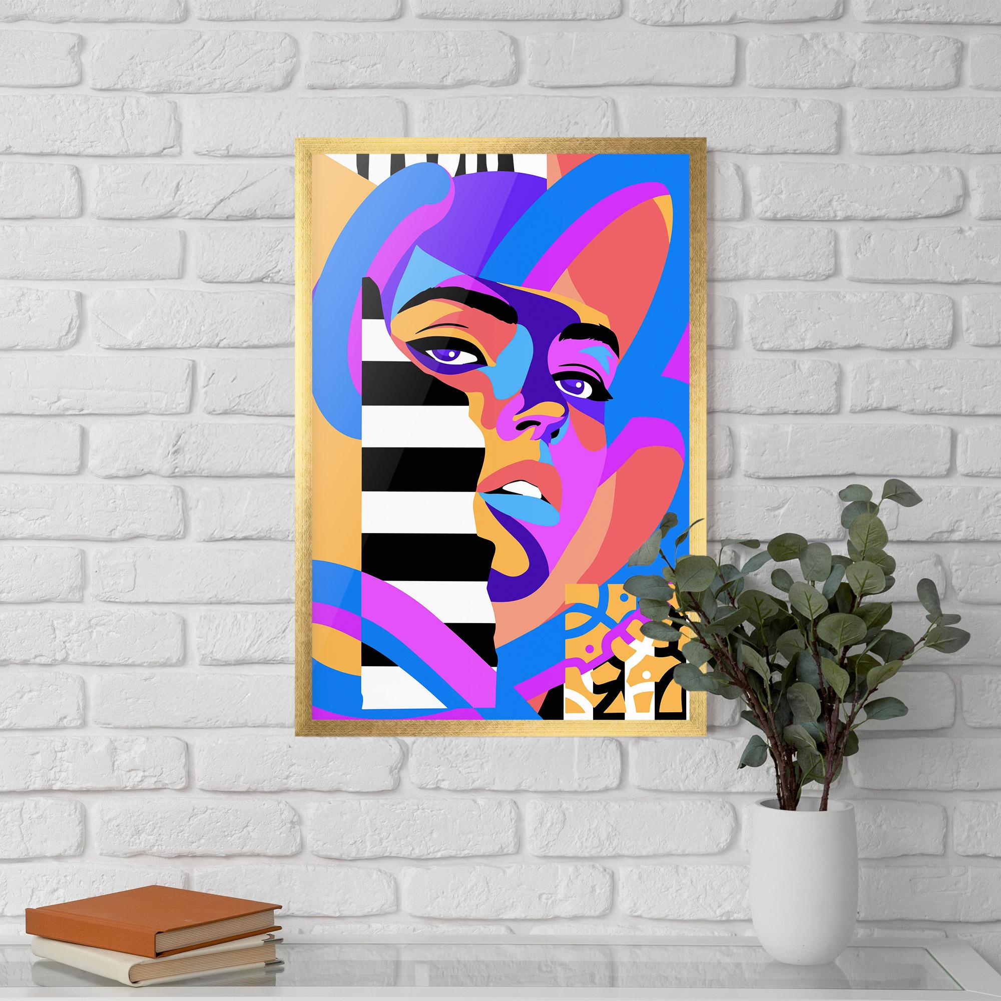 Gerahmte Poster Woman Art Face mockup 5