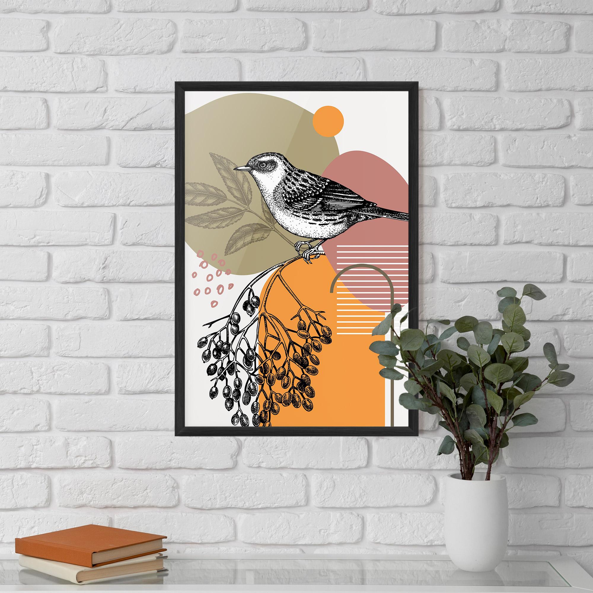 Gerahmte Poster Bird Collage mockup 5