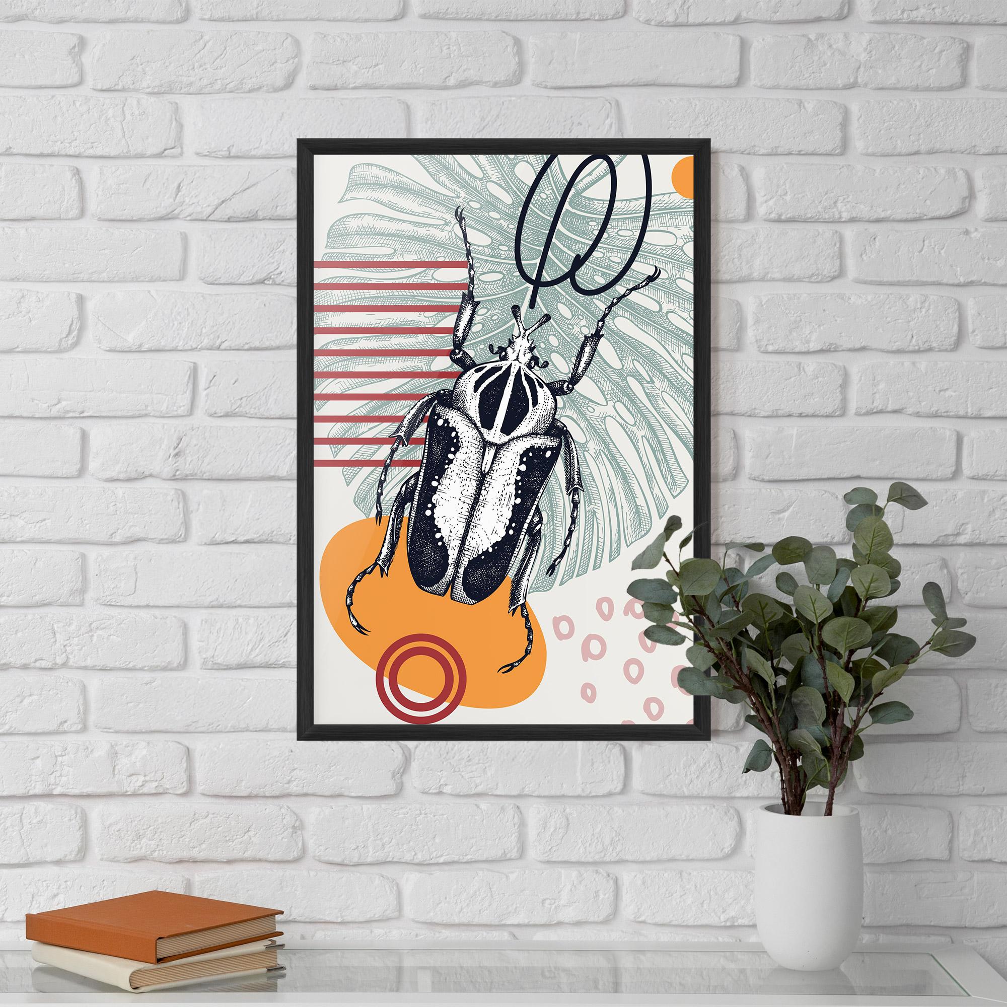 Gerahmte Poster Insects Art Collage mockup 5