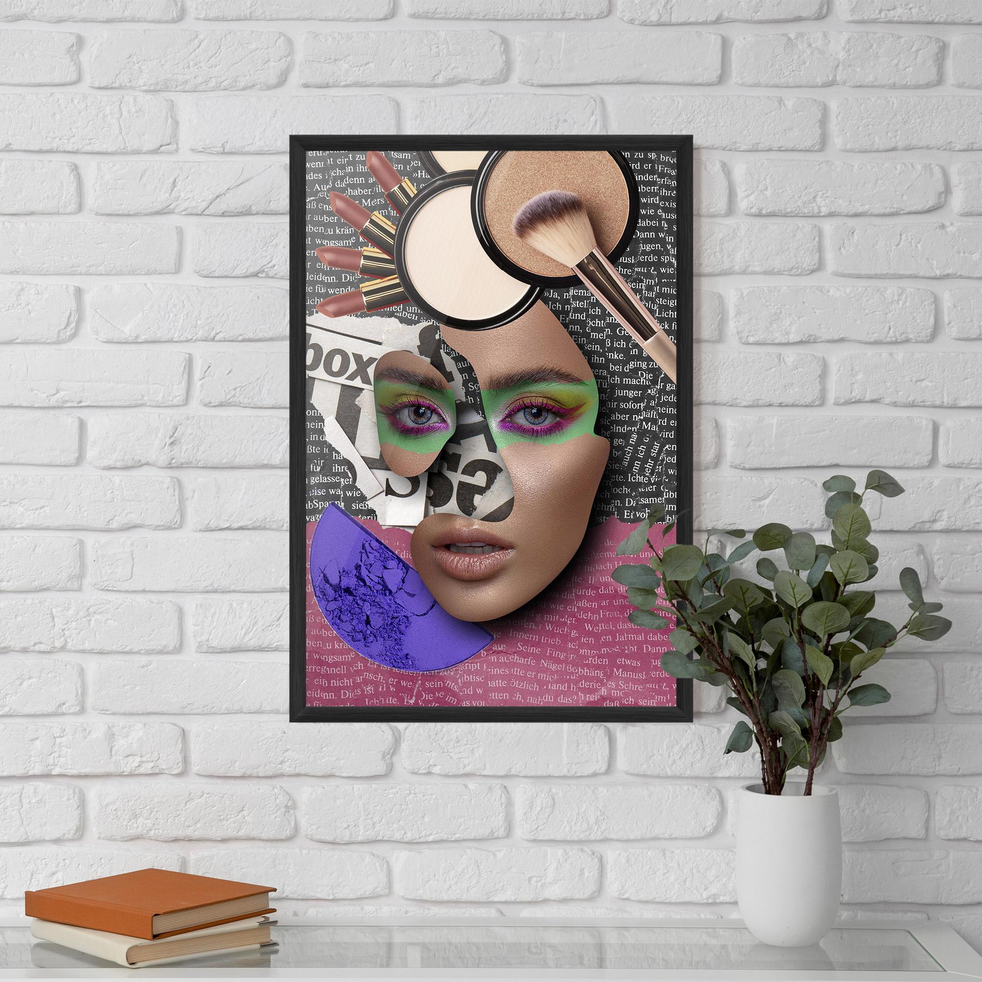 Gerahmte Poster Makeup Collage mockup 5