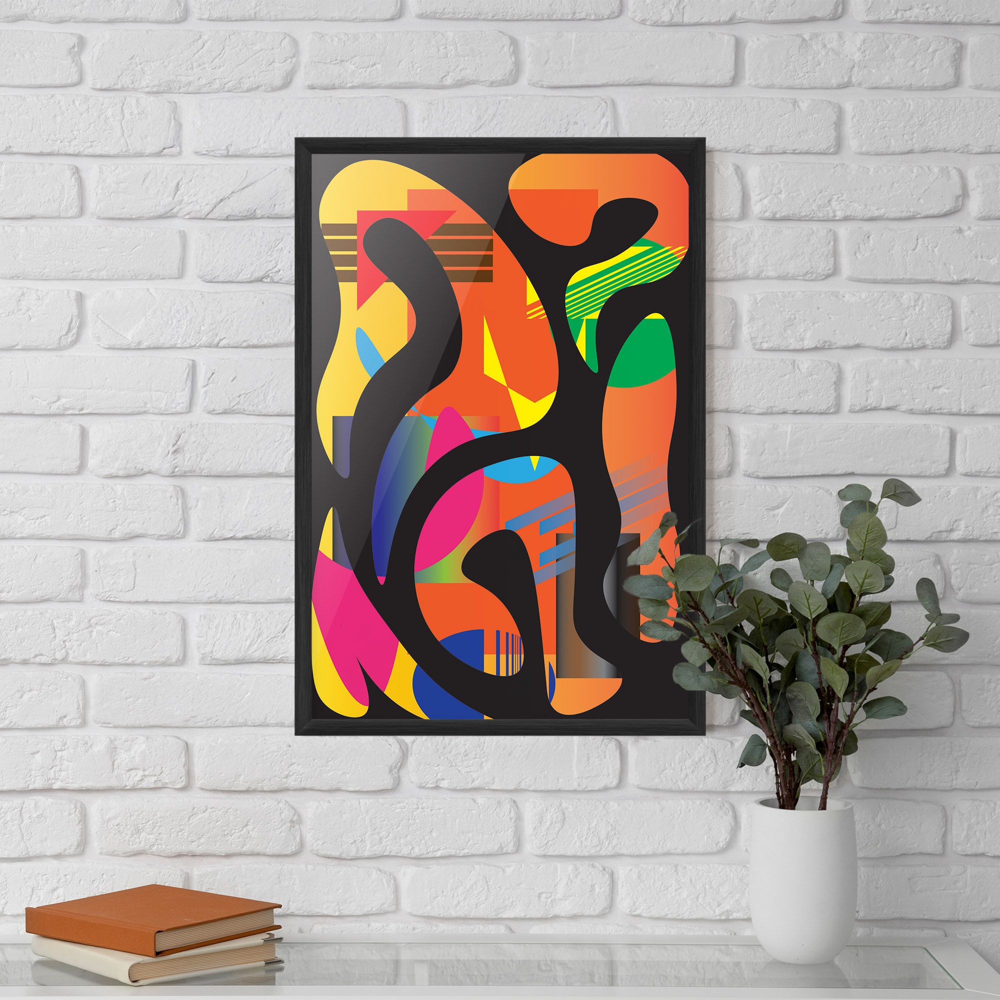 Shape Abstract Orange mockup 5