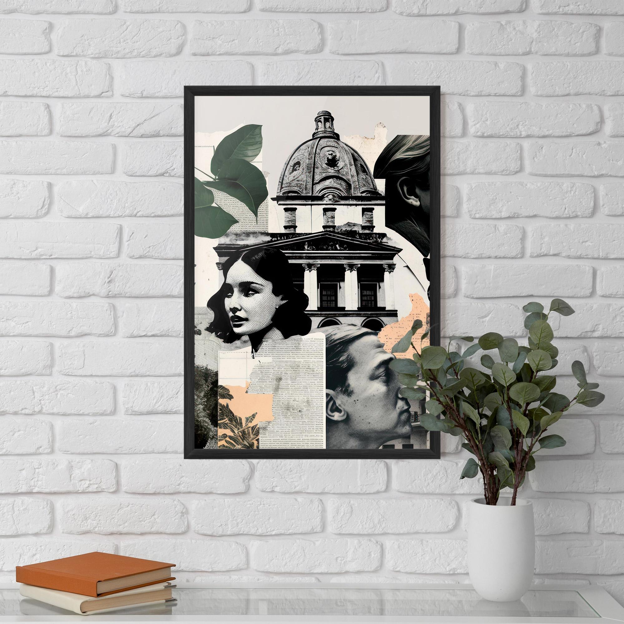 Gerahmte Poster Vintage Collage mockup 5