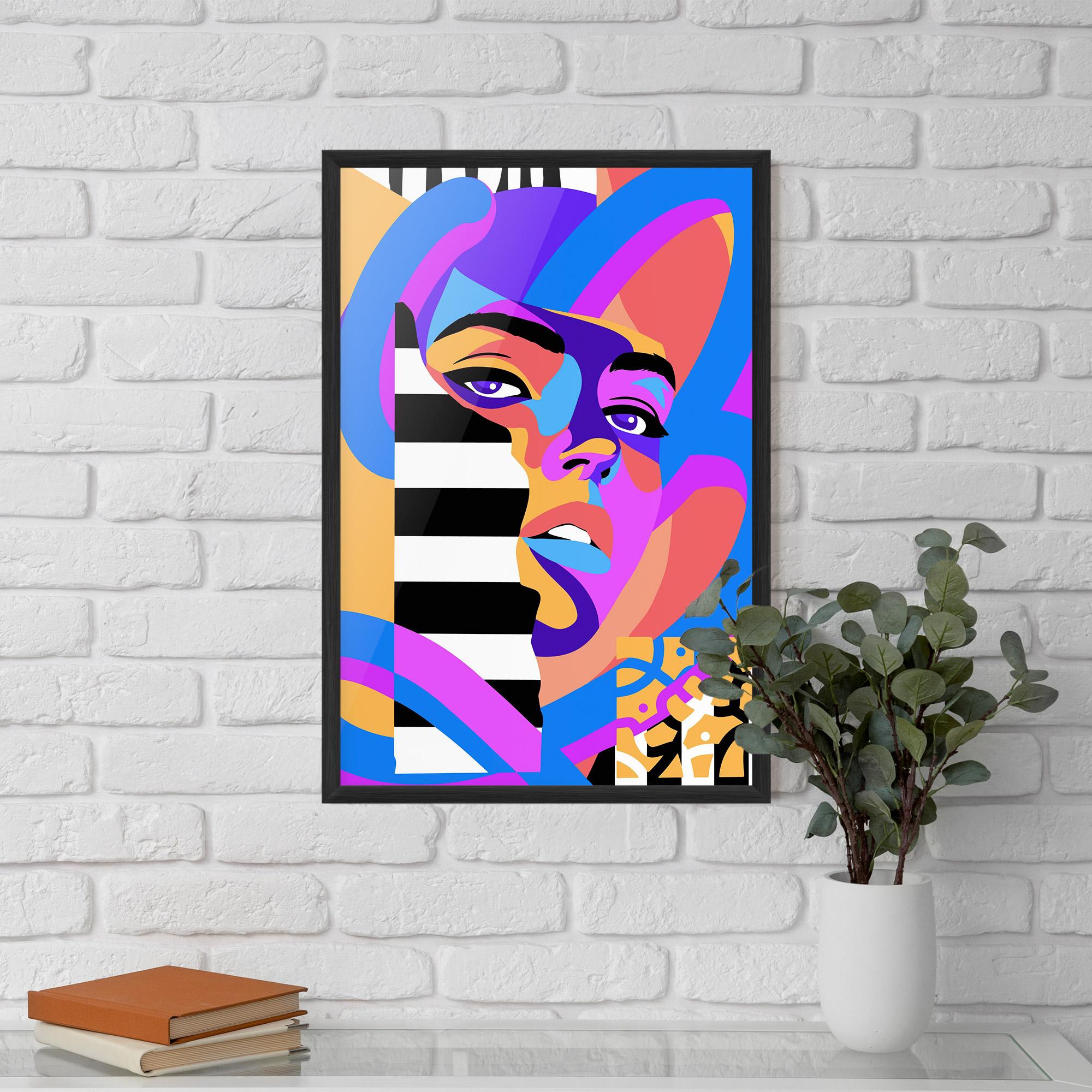 Gerahmte Poster Woman Art Face mockup 5