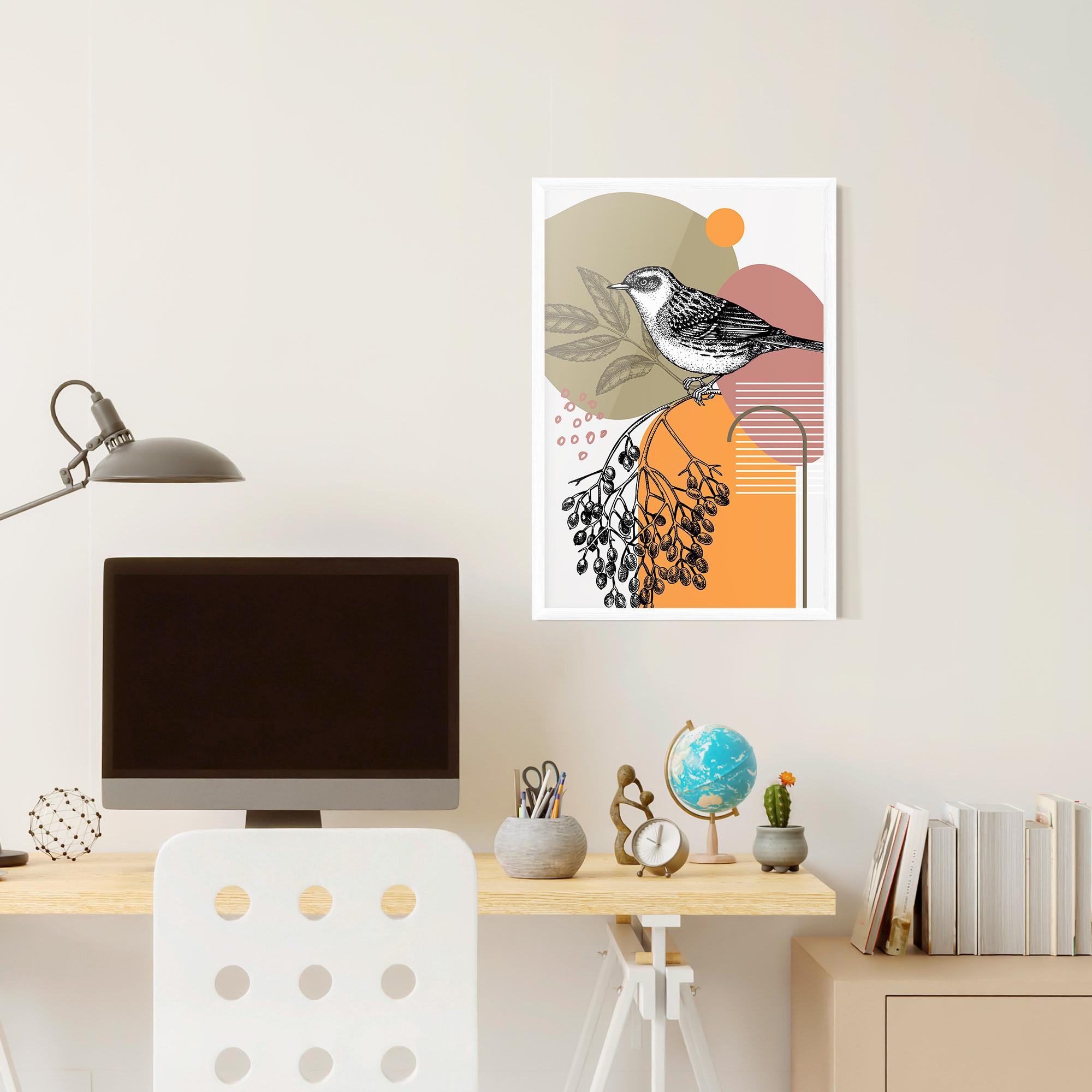 Gerahmte Poster Bird Collage mockup 6