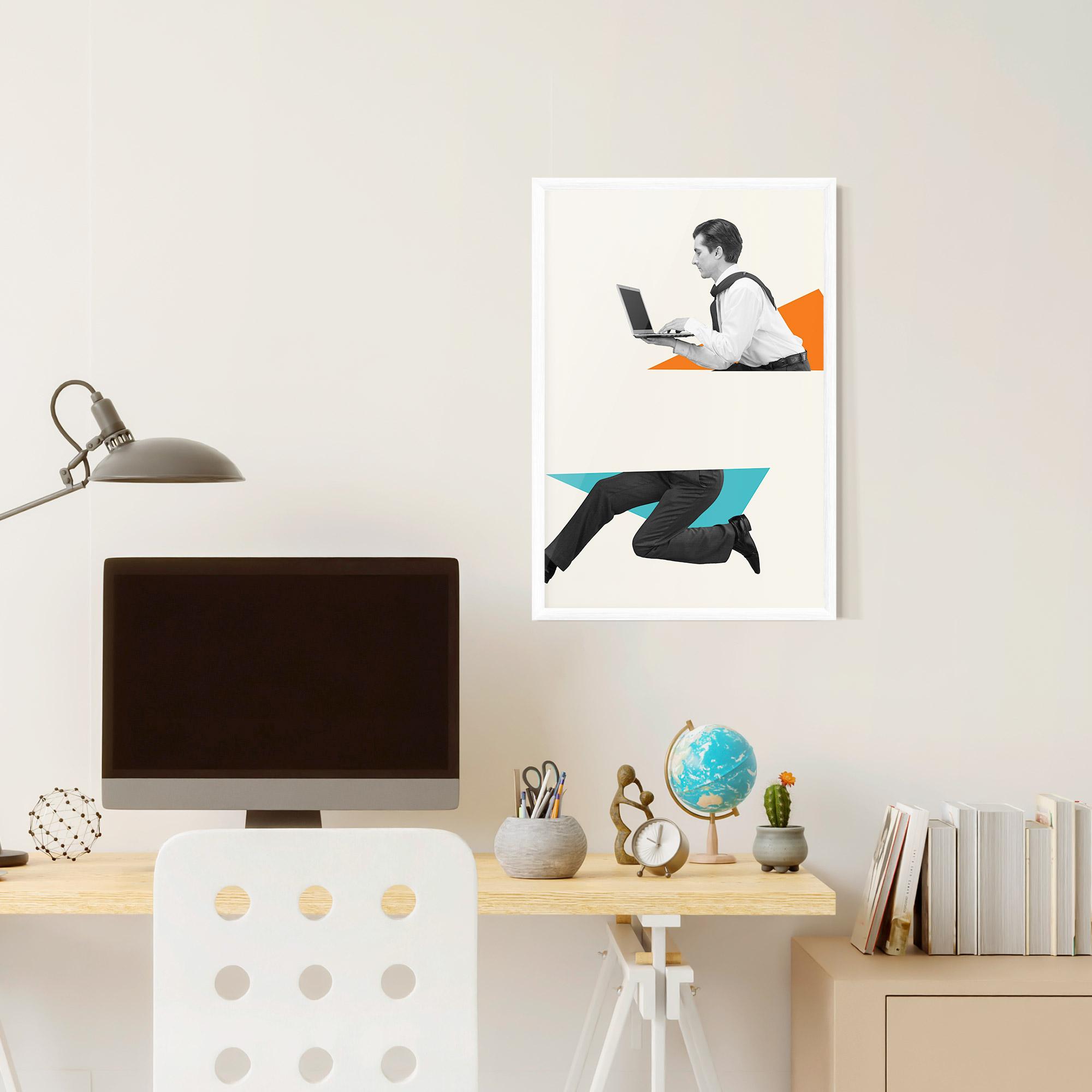 Gerahmte Poster Businessman Collage mockup 6